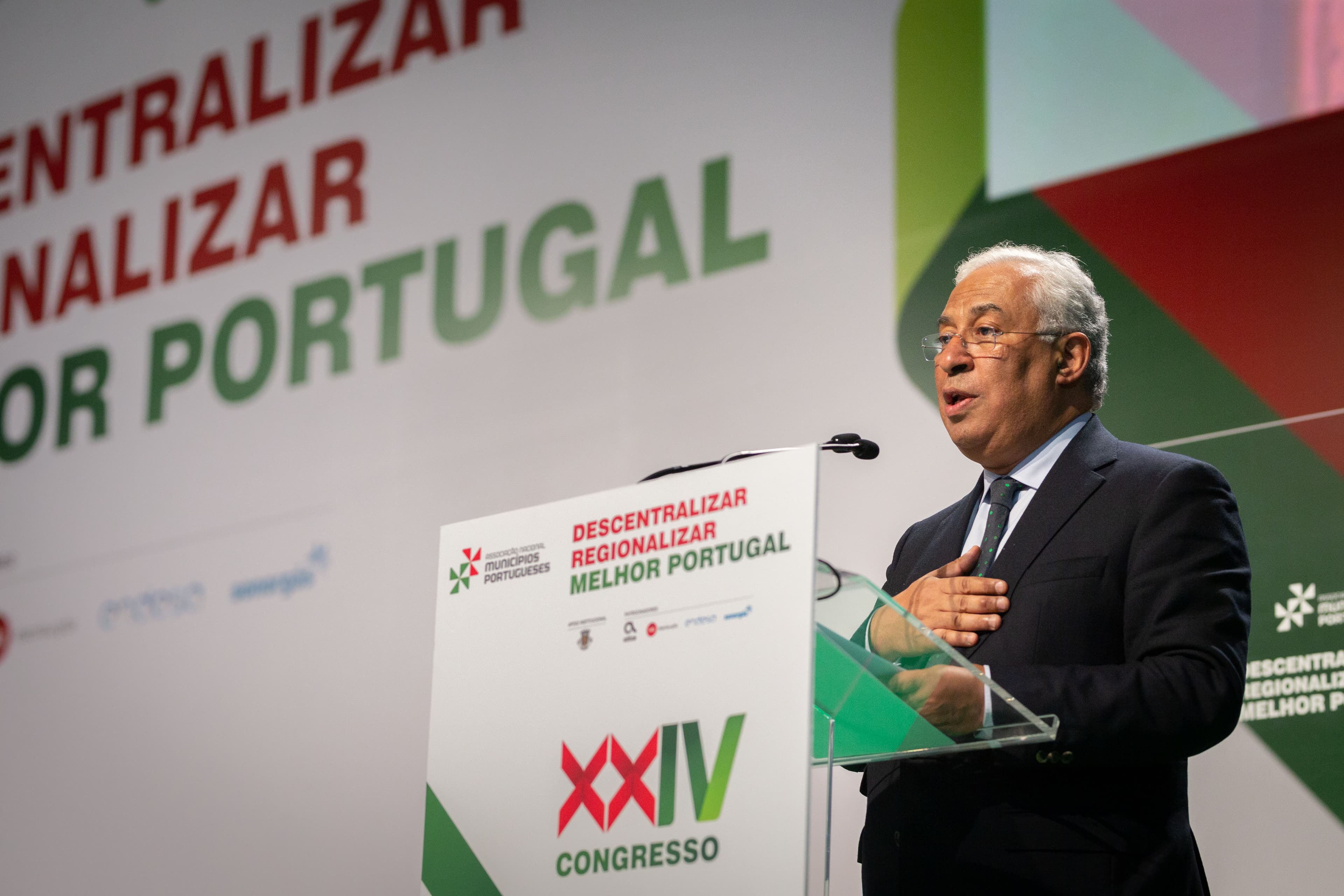 Primeiro-Ministro António Costa no encerramento do do 24.º congresso da ANMP, Vila Real, 30 novembro 2019 (foto: Pedro Sarmento Costa/Lusa)