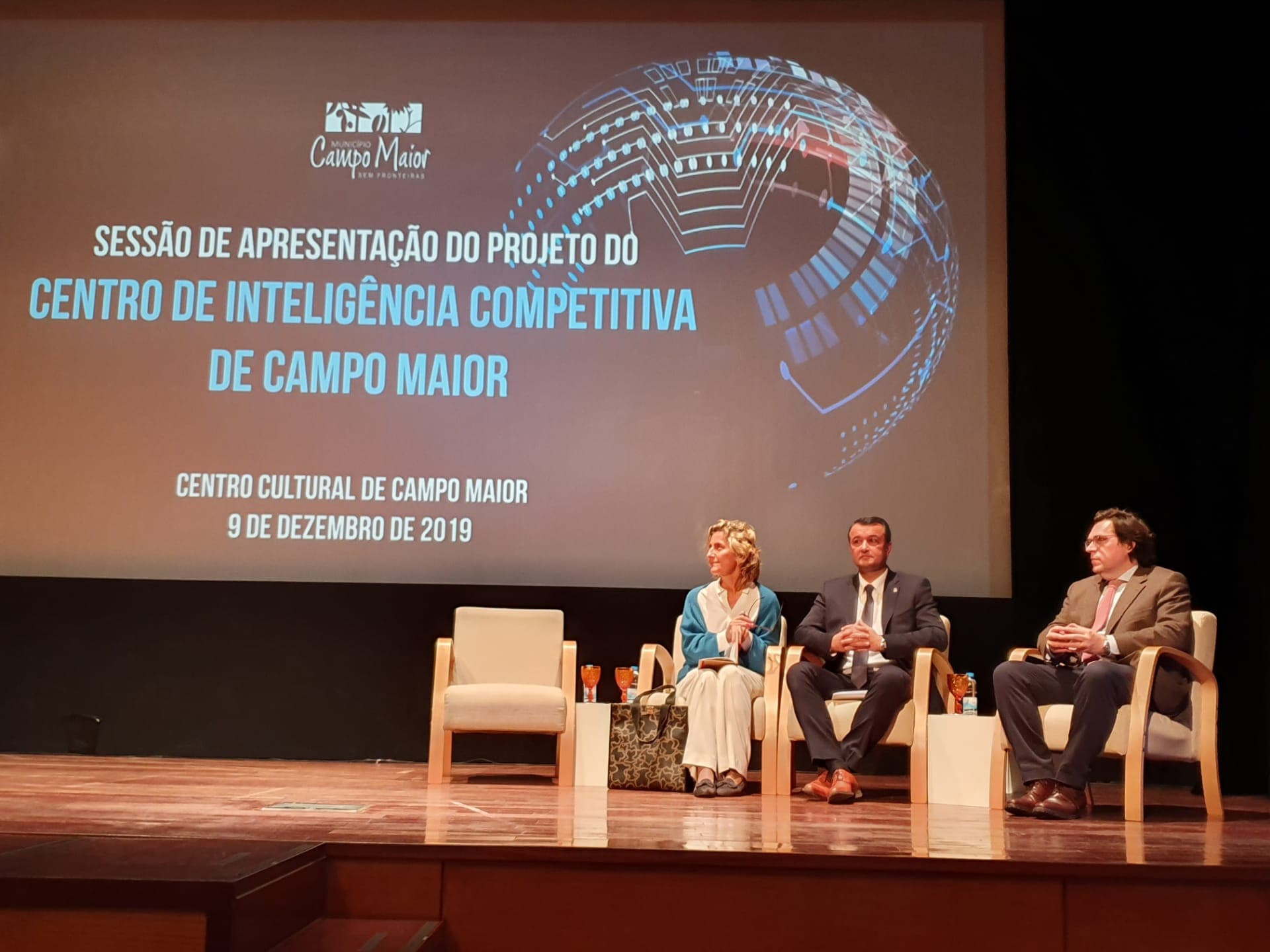 Ministra da Coesão Territorial, Ana Abrunhosa, na apresentação do projeto de construção de um Centro de Inteligência Competitiva, Campo Maior, 9 dezembro 2019