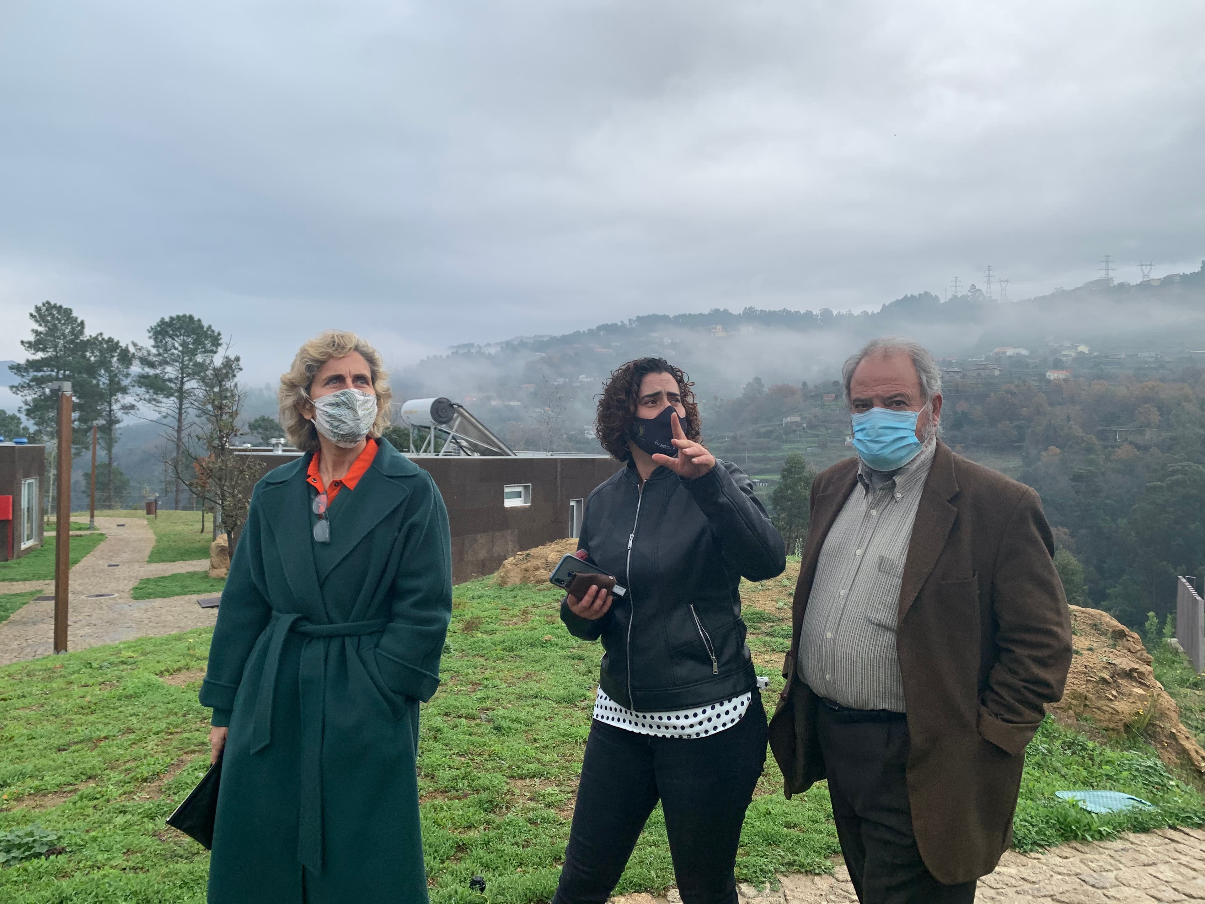 Ministra da Coesão Territorial, Ana Abrunhosa, durante a visita a Cinfães para conhecer os projetos desenvolvidos com o apoio de fundos comunitários, 21 dezembro 2020
