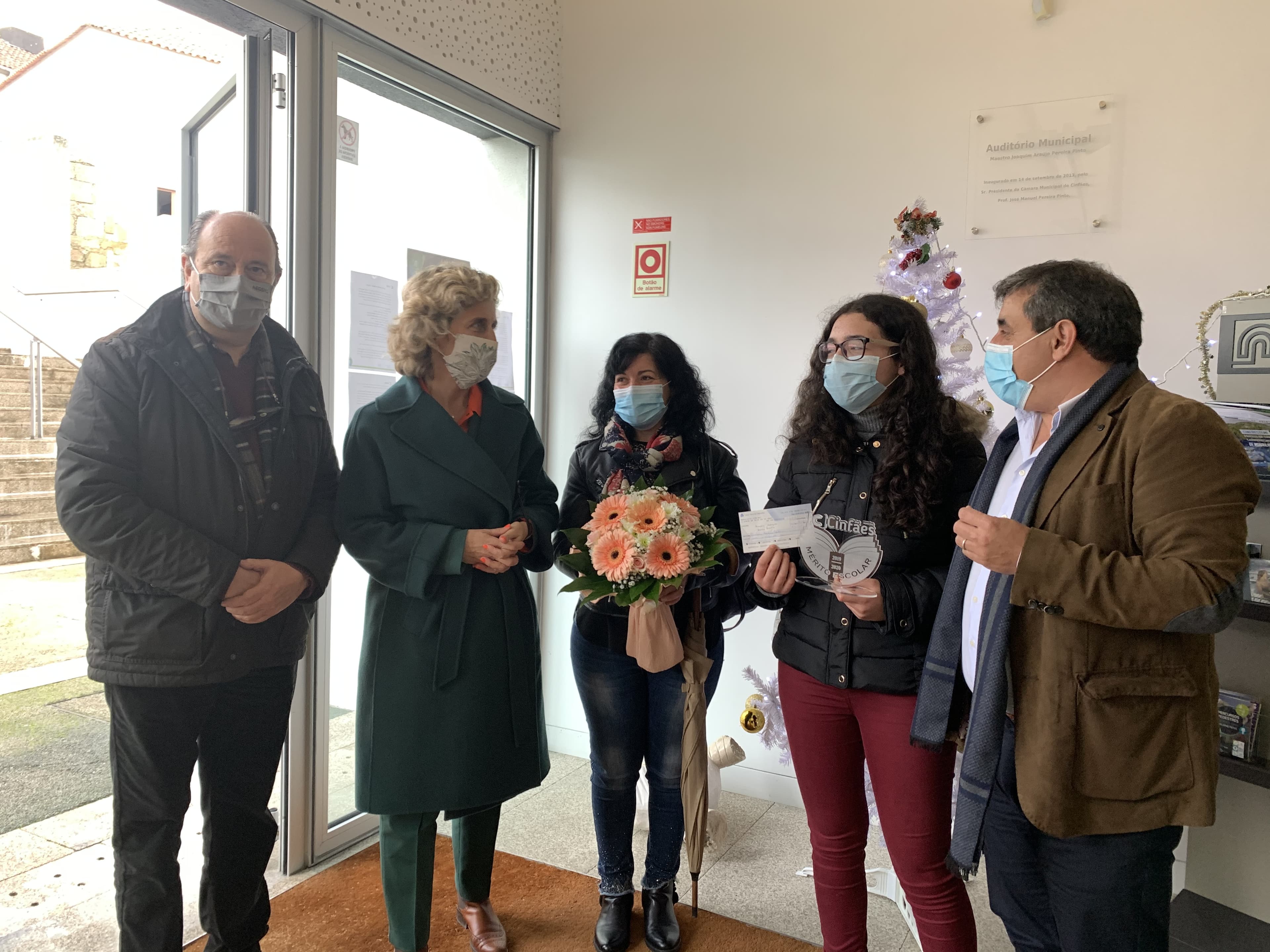 Ministra da Coesão Territorial, Ana Abrunhosa, durante a visita a Cinfães para conhecer os projetos desenvolvidos com o apoio de fundos comunitários, 21 dezembro 2020