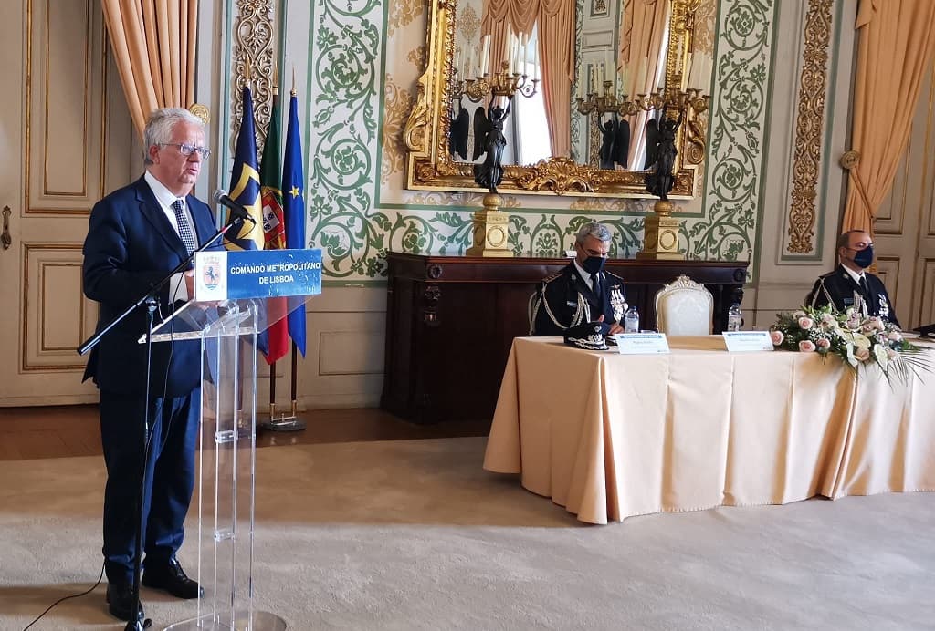 Ministro da Administração Interna, Eduardo Cabrita, no 154.º aniversário do Comando Metropolitano de Lisboa da Polícia de Segurança Pública, Moscavide, 17 novembro 2021