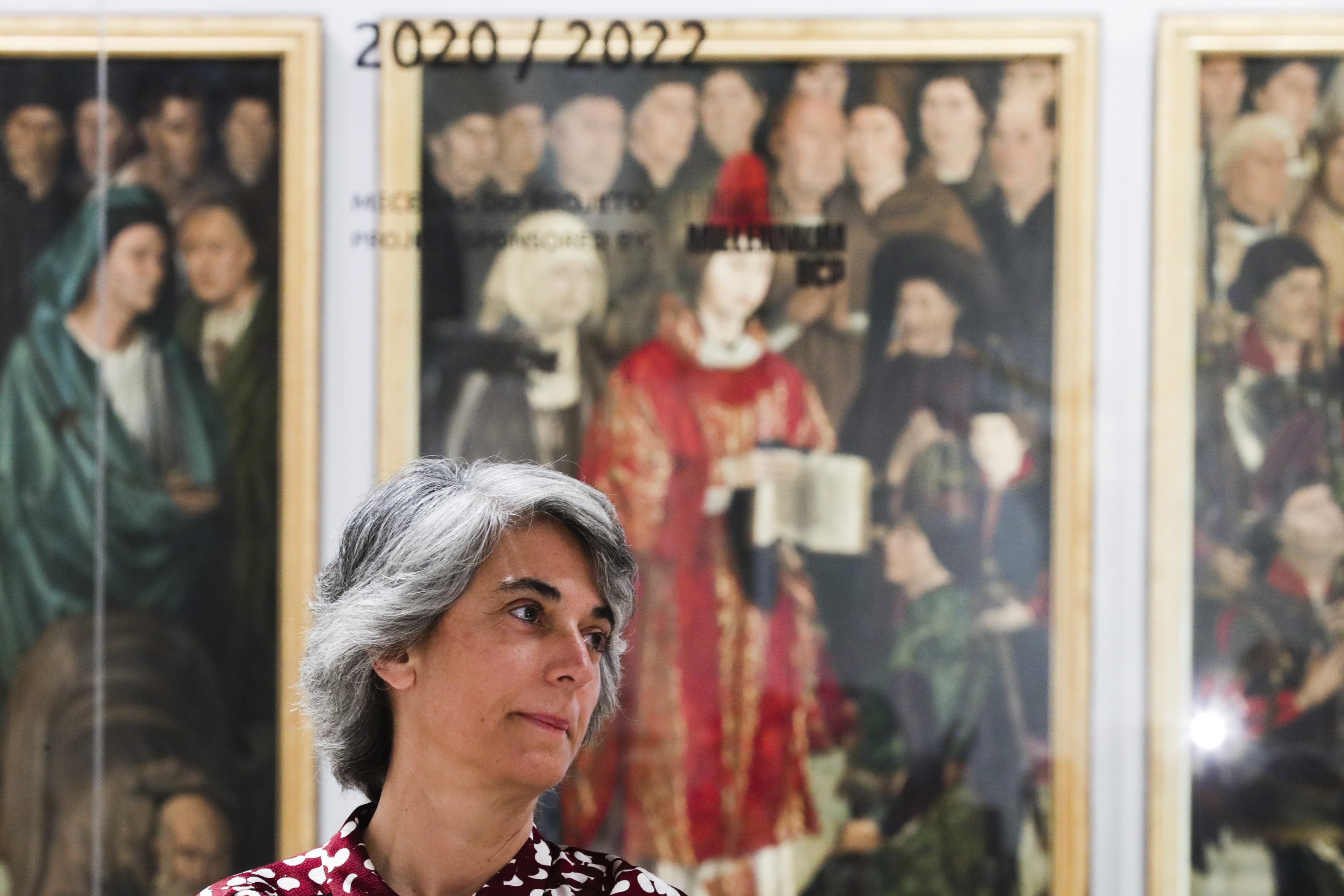 Ministra da Cultura, Graça Fonseca, na visita ao Museu Nacional de Arte Antiga no Dia Internacional dos Museus, Lisboa, 18 maio 2020 (Foto: Tiago Petinga/Lusa)