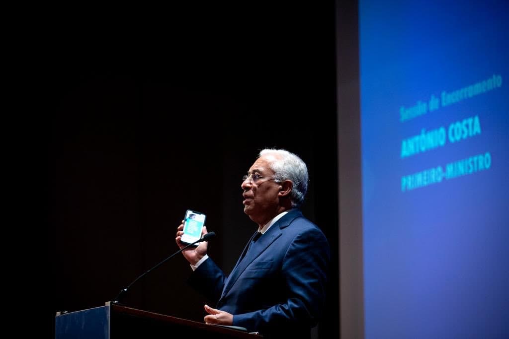 Primeiro-Ministro António Costa na apresentação da aplicação StayAway Covid, Porto, 1 setembro 2020