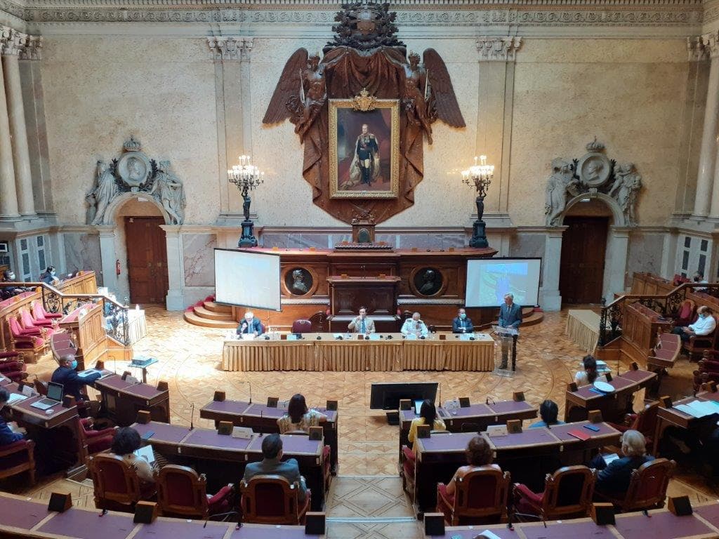 Ministro da Defesa Nacional, João Gomes Cravinho, na conferência «O impacto estratégico da Covid-19 no ambiente internacional», Assembleia da República, 7 julho 2020