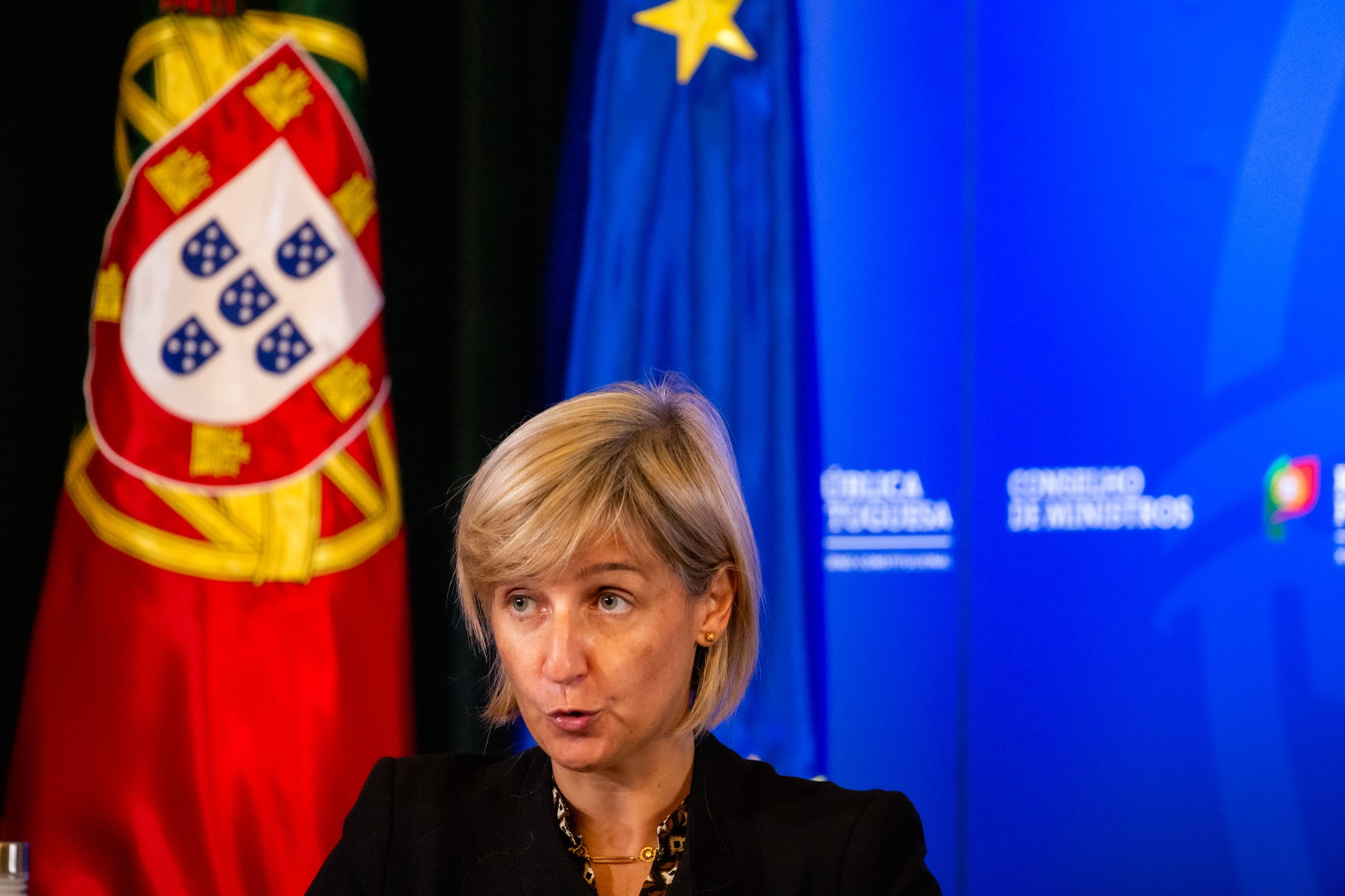 Ministra da Saúde, Marta Temido, na conferência de imprensa do Conselho de Ministros, Lisboa, 22 outubro 2020 (Foto: João Bica)
