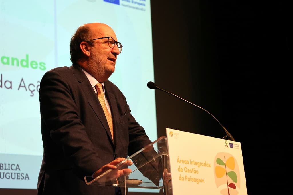 Ministro do Ambiente e da Ação Climática, João Pedro Matos Fernandes, na cerimónia de assinatura dos contratos-programa das 23 Áreas Integradas de Gestão da Paisagem, Sertã, 22 dezembro 2021