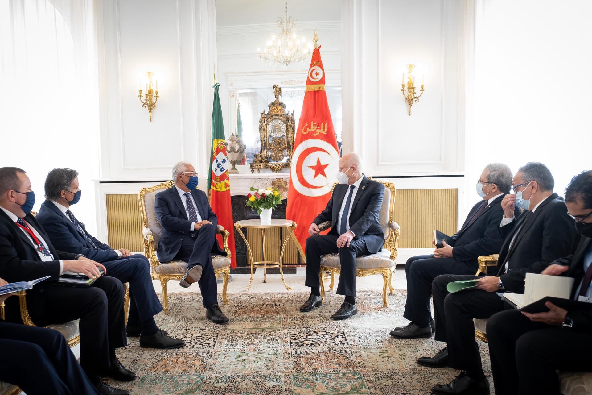 Primeiro-Ministro António Costa com o Presidente da República da Tunísia, Kais Saied, Paris, 18 maio 2021