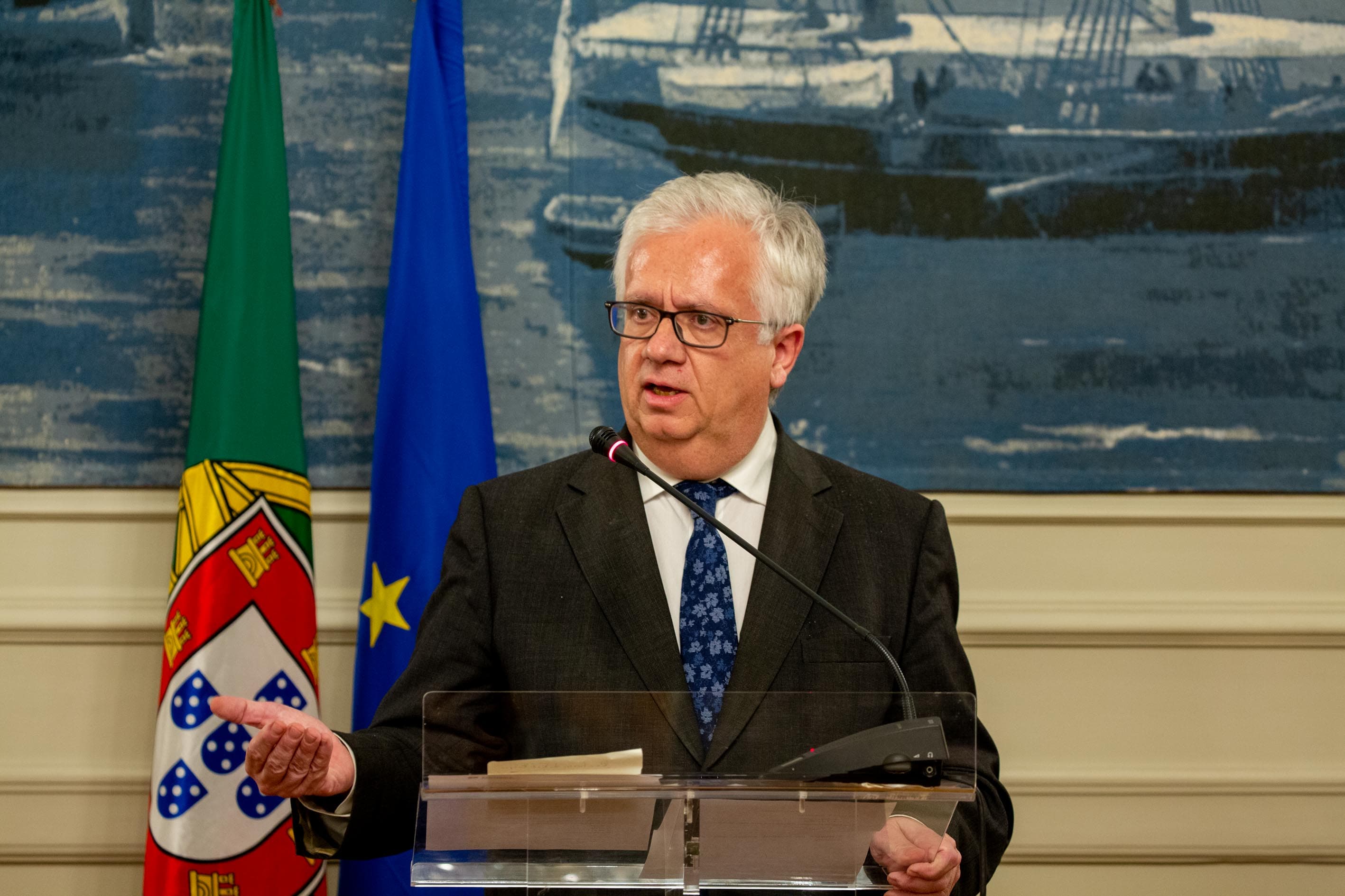 Ministro da Administração Interna, Eduardo Cabrita, faz balanço do primeiro dia de aplicação do estado de emergência, Lisboa, 22 março 2020