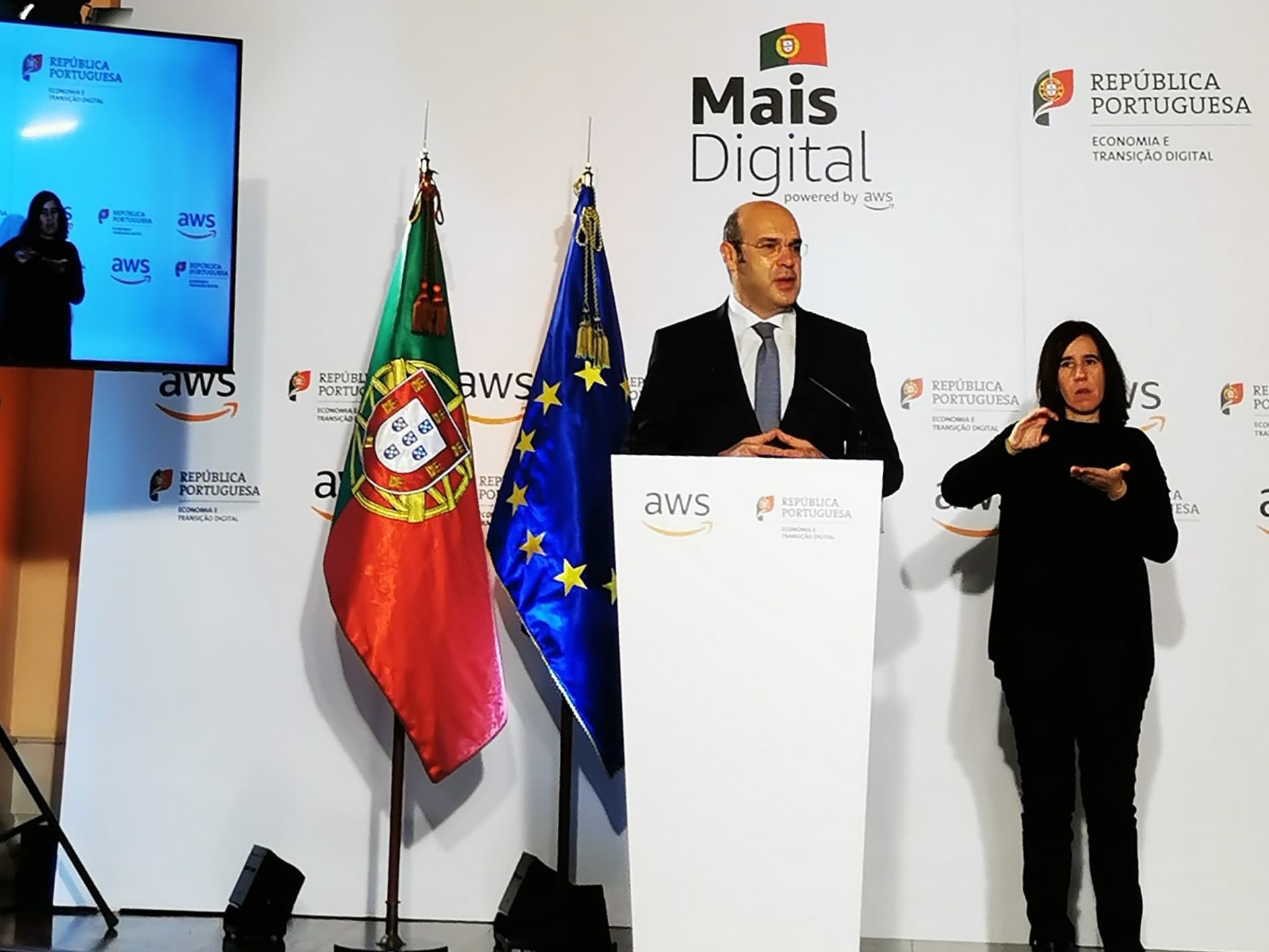 Ministro da Economia e da Transição Digital, Pedro Siza Vieira, no memorando de entendimento entre o Estado português e a Amazon Web Services, Lisboa, 16 dezembro 2020