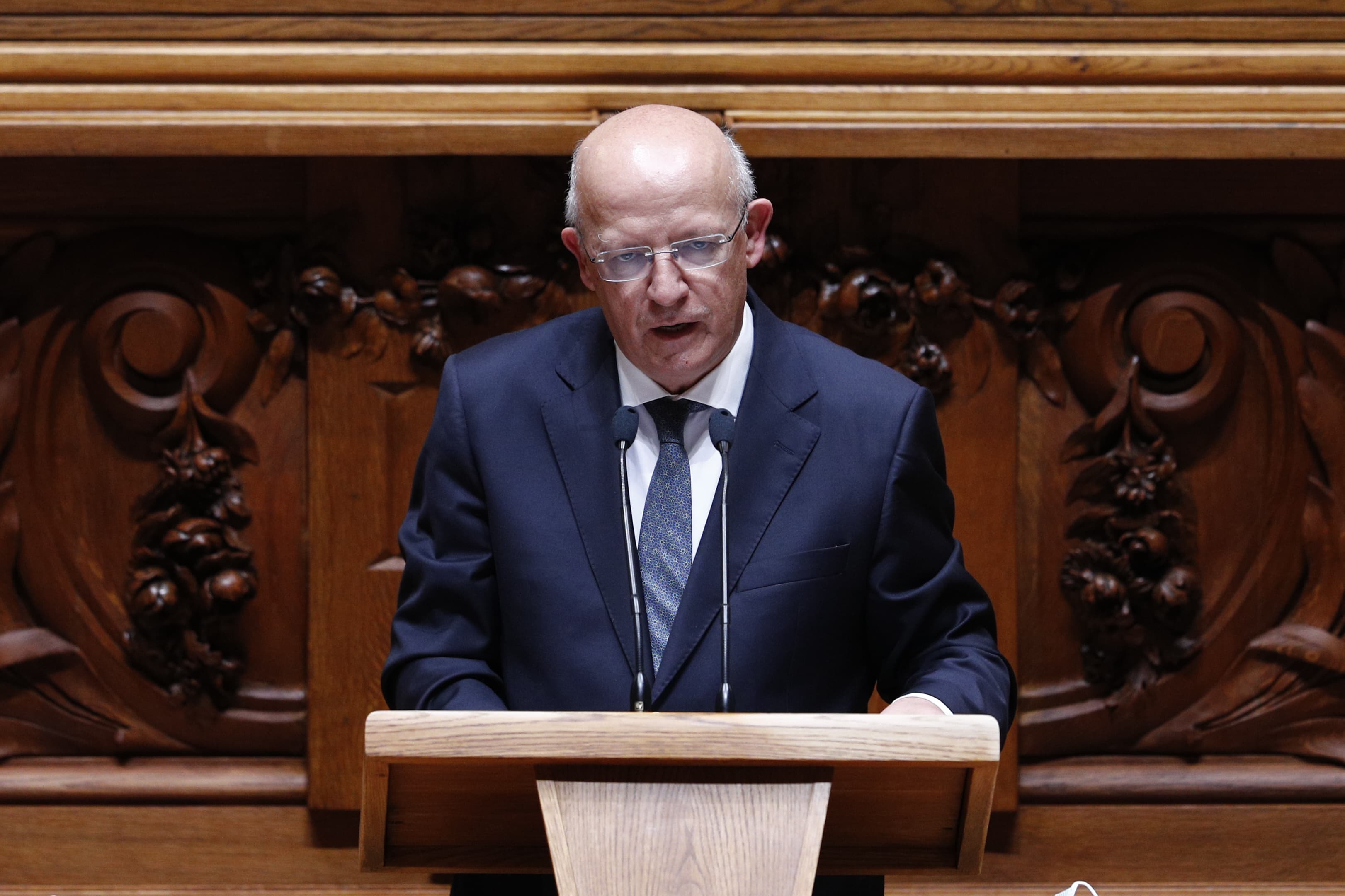 Ministro de Estado e dos Negócios Estrangeiros, Augusto Santos Silva, durante o debate do Estado da Nação na Assembleia da República, Lisboa, 21 julho 2021 (Foto: António Cotrim)