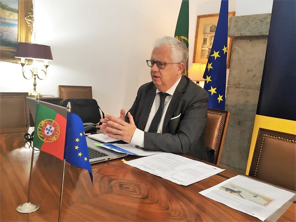 Ministro da Administração Interna, Eduardo Cabrita, na conferência «Transformação Digital nas Migrações», Lisboa, 30 abril 2021