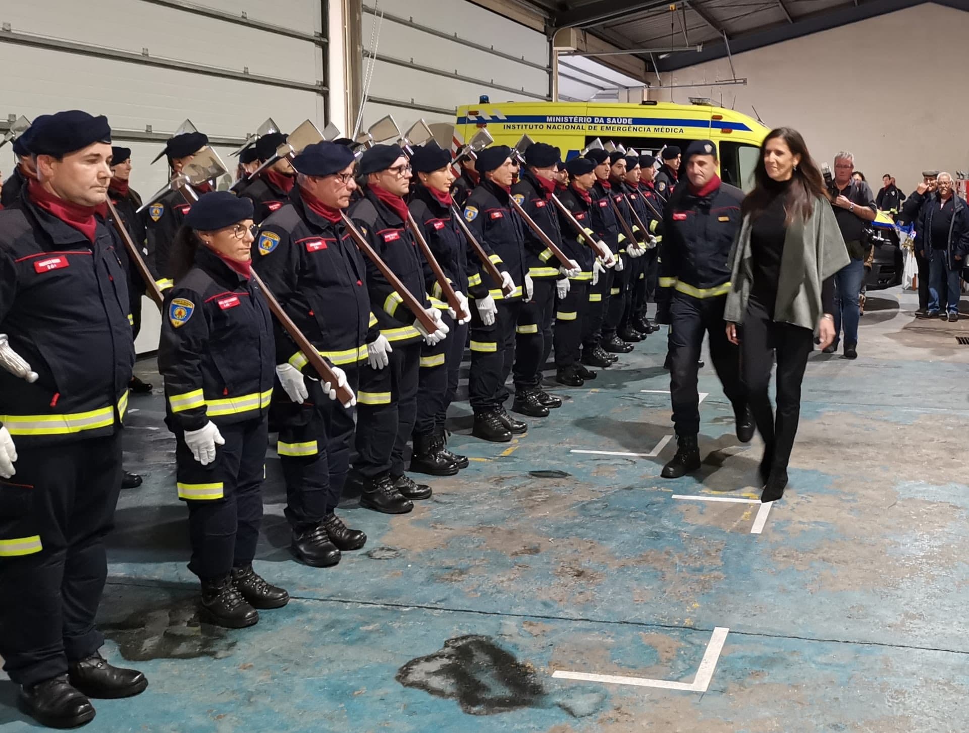 Secretária de Estado da Administração Interna, Patrícia Gaspar, no 83.º aniversário dos Bombeiros Municipais do Cartaxo, 30 novembro 2019