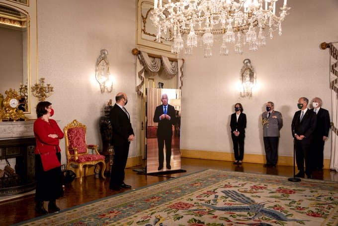 Governo apresenta cumprimentos de Natal ao Presidente da República, Lisboa, 22 dezembro 2020