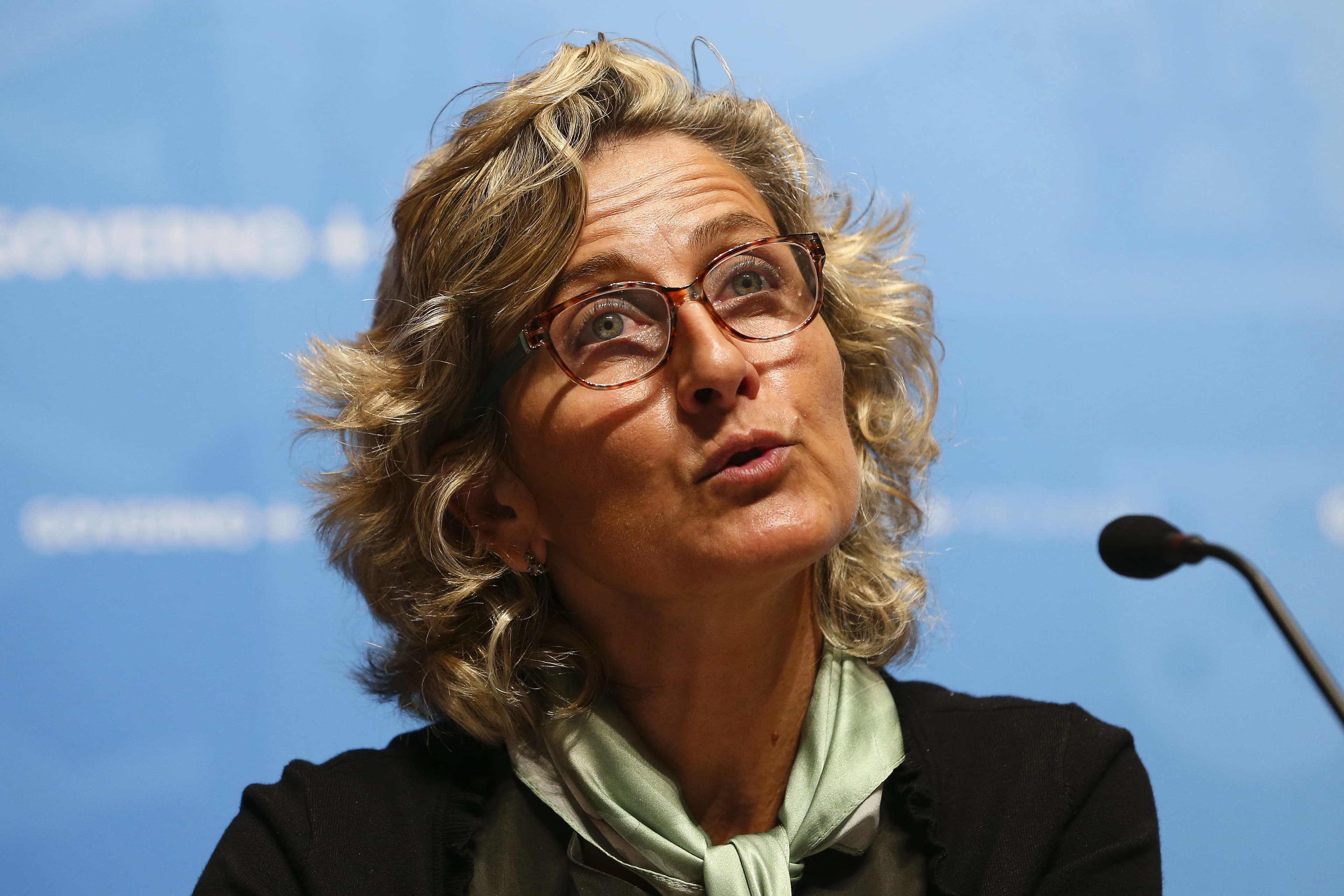 Ministra da Coesão Territorial, Ana Abrunhosa, na conferência de imprensa após a reunião do Conselho de Ministros, Bragança, 27 fevereiro 2020 (Foto: José Coelho/Lusa)