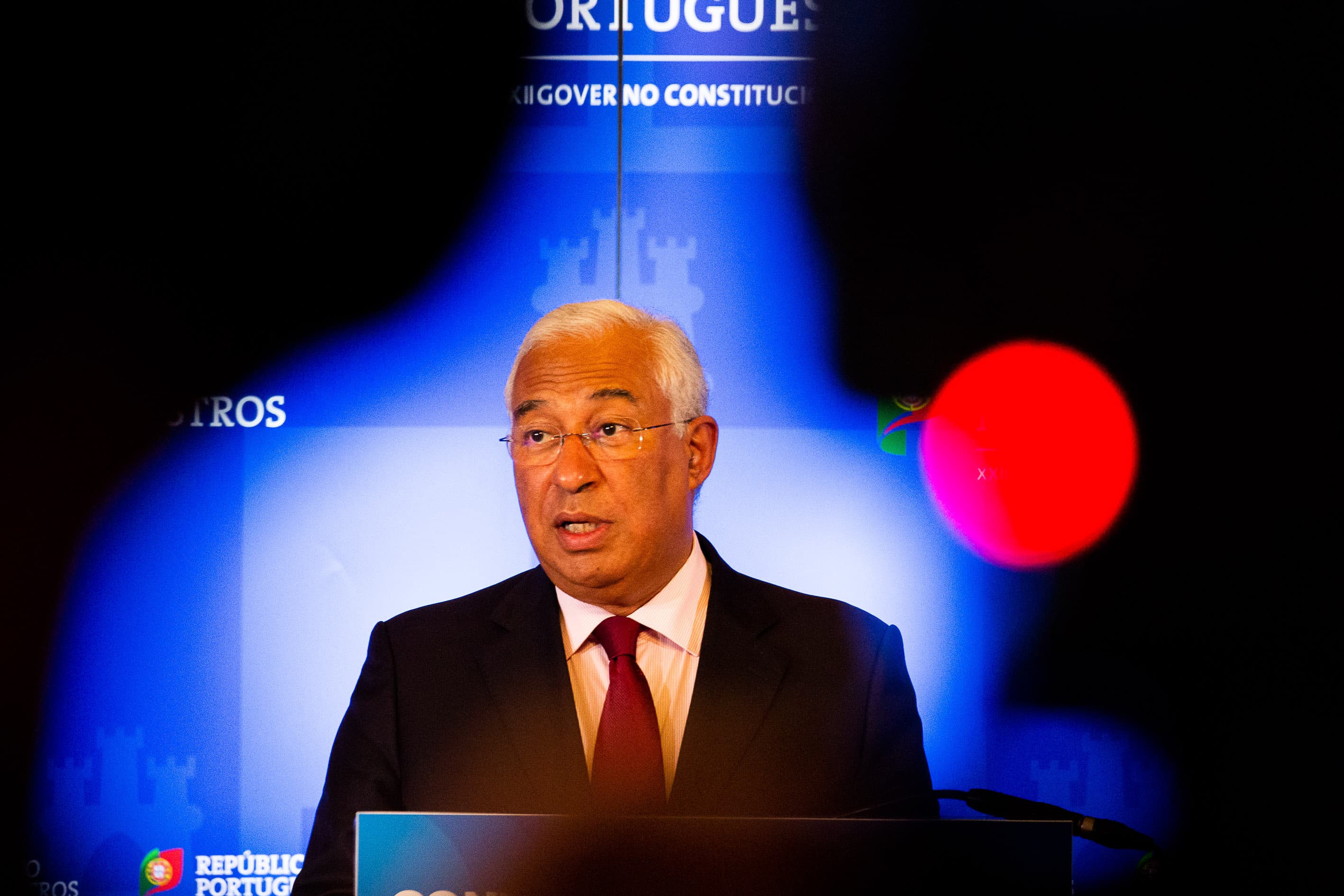 Primeiro-Ministro António Costa na conferência de imprensa após a reunião do Conselho de Ministros, Lisboa, 14 outubro 2020 (Foto: João Bica)