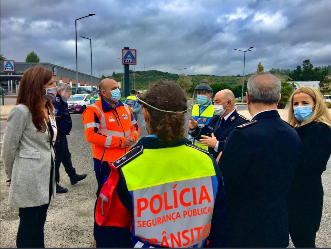 Secretária de Estado da Administração Interna, Patrícia Gaspar, acompanha ação de sensibilização rodoviária da PSP, Torres Vedras, 15 novembro 2020