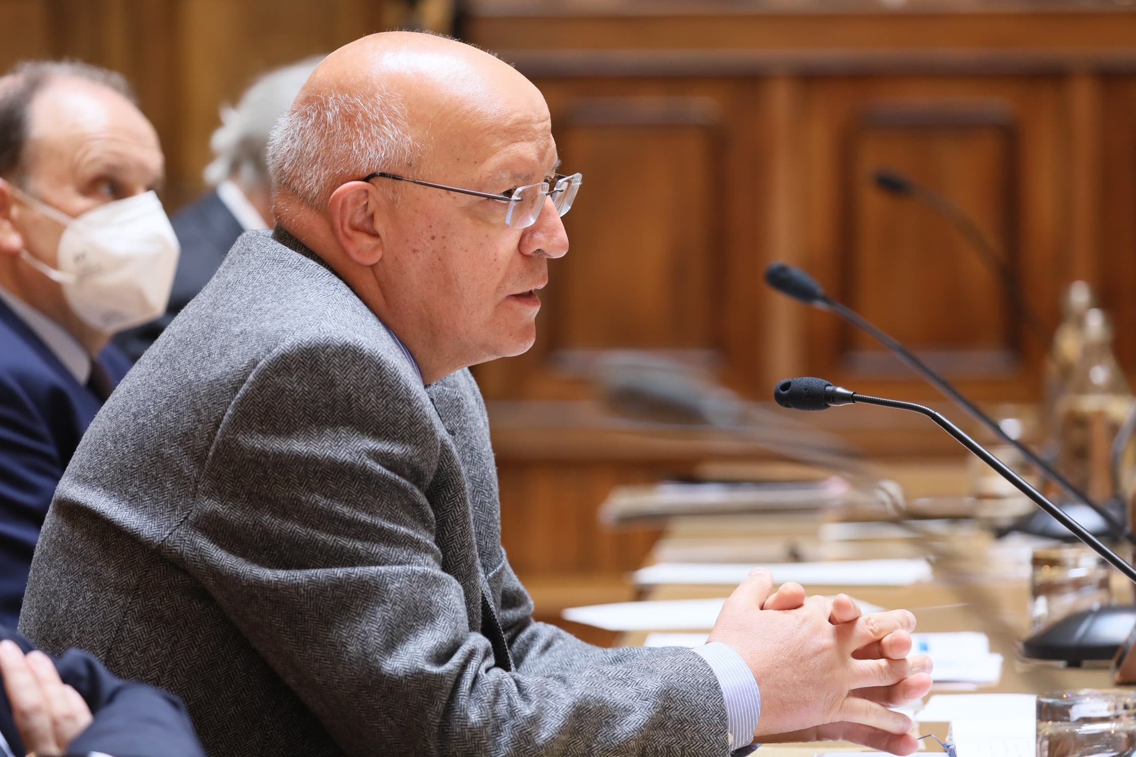 Ministro de Estado e dos Negócios Estrangeiros, Augusto Santos Silva, na Assembleia da República, Lisboa, 11 maio 2021 (Foto: João Bica)