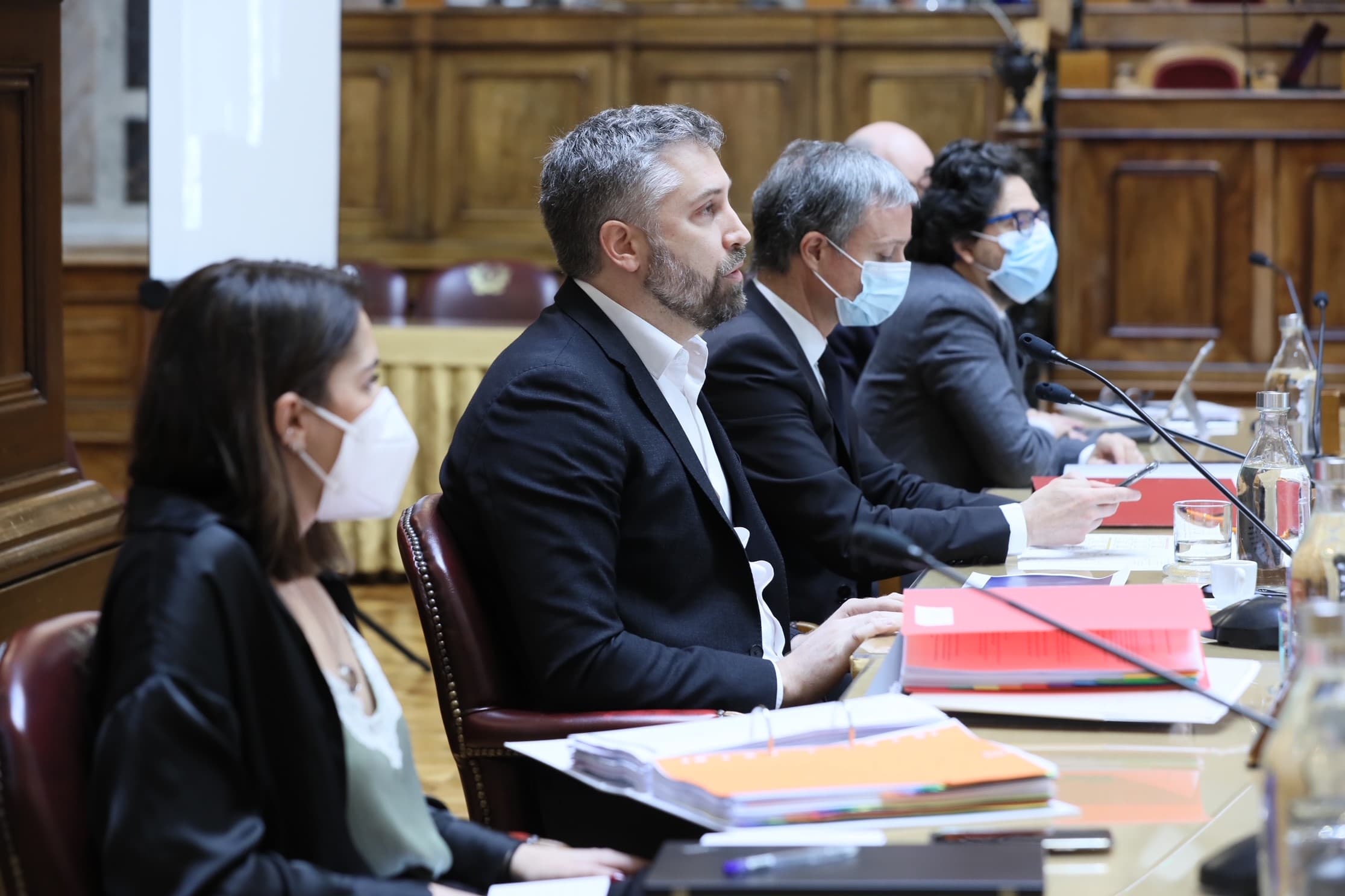 Ministro das Infraestruturas e da Habitação e Secretários de Estado na Comissão de Economia, Inovação, Obras Públicas e Inovação, Assembleia da República, 24 março 2021 (Foto: João Bica)