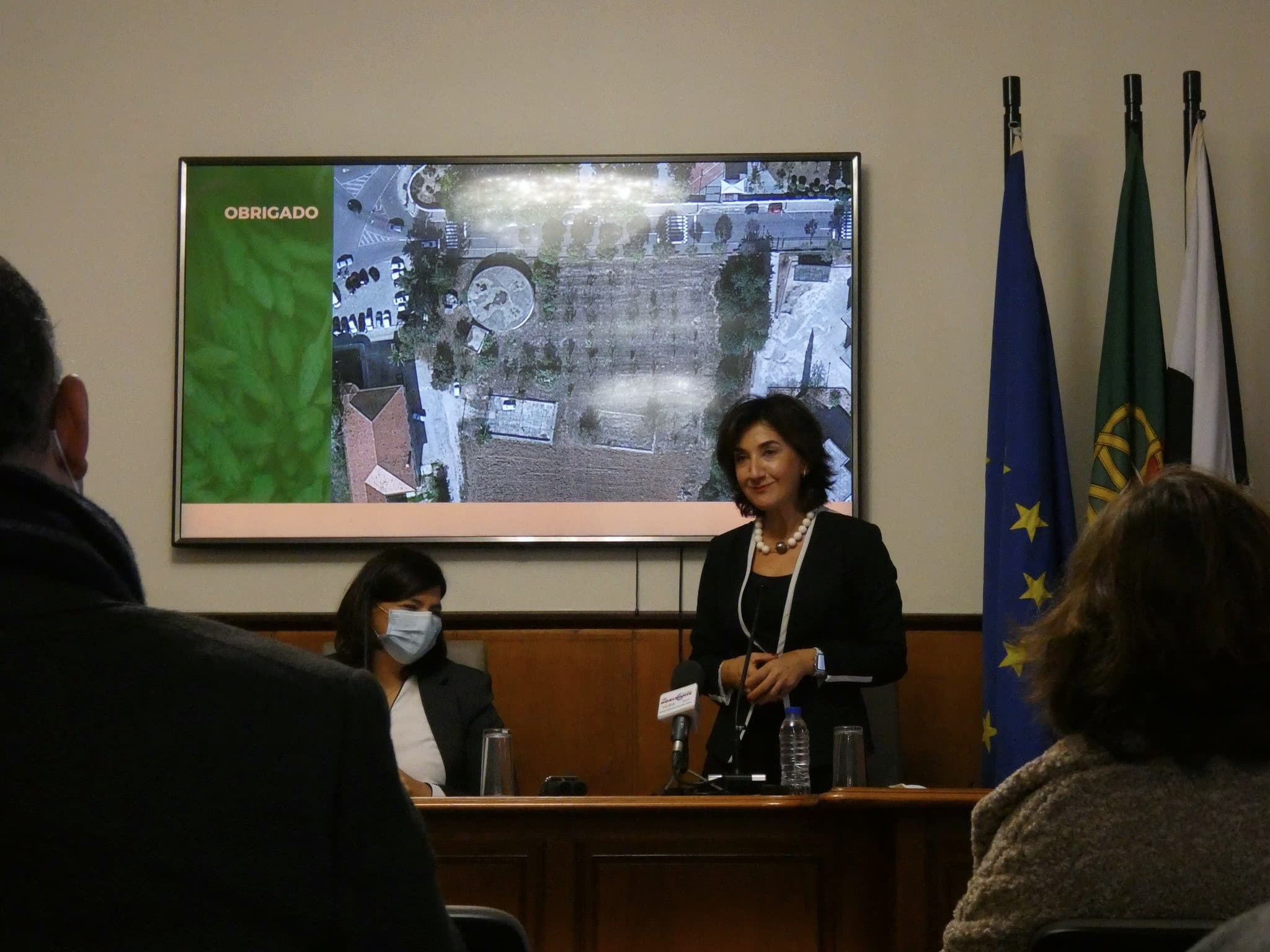 Ministra da Agricultura, Maria do Céu Antunes, na assinatura do Contrato de Parceria para Gestão e Dinamização do Polo de Inovação de Tavira e Agenda de Inovação, 25 novembro 2021