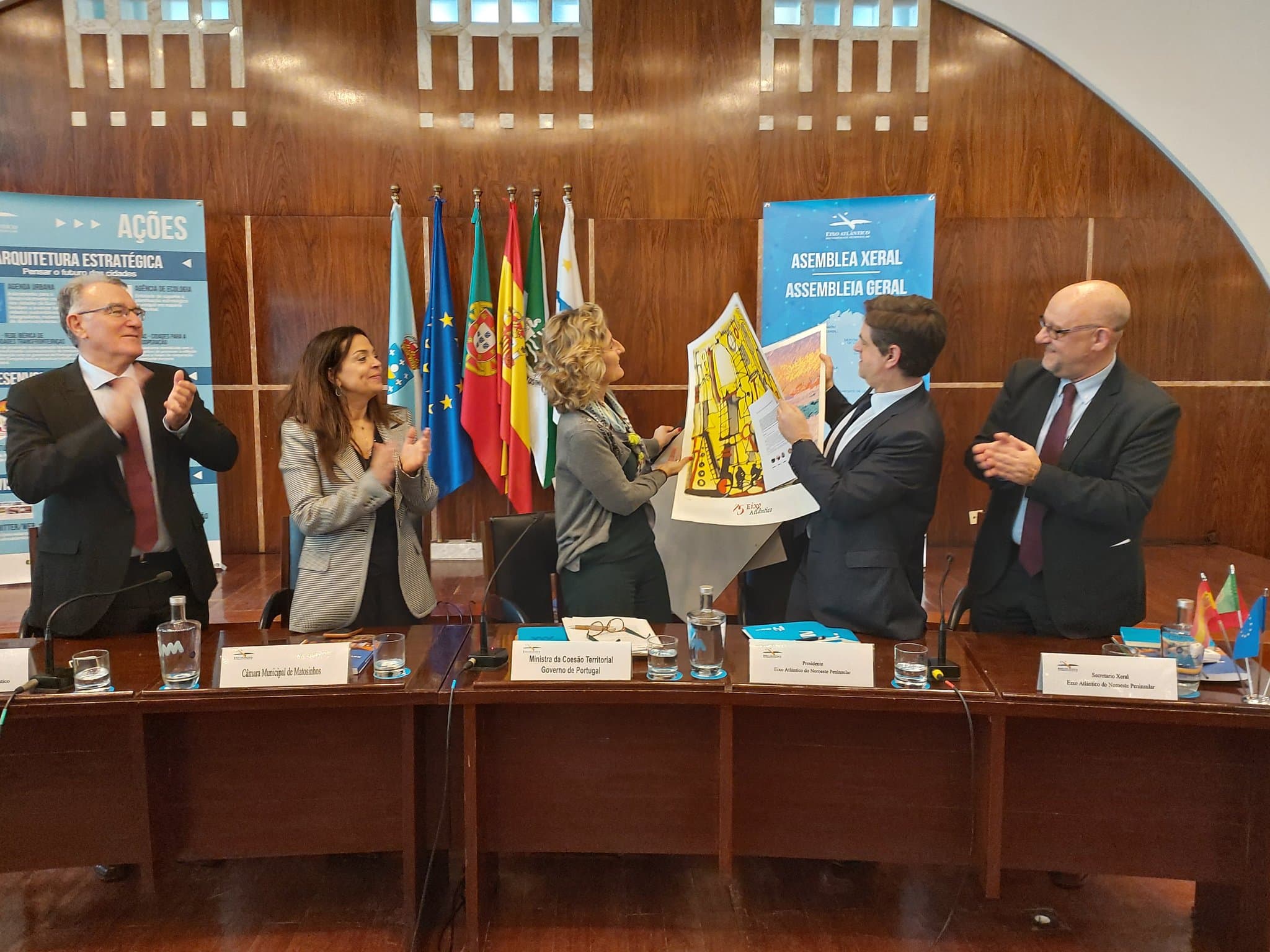 Ministra da Coesão Territorial, Ana Abrunhosa, na Assembleia Geral do Eixo Atlântico, Matosinhos, 7 fevereiro 2020