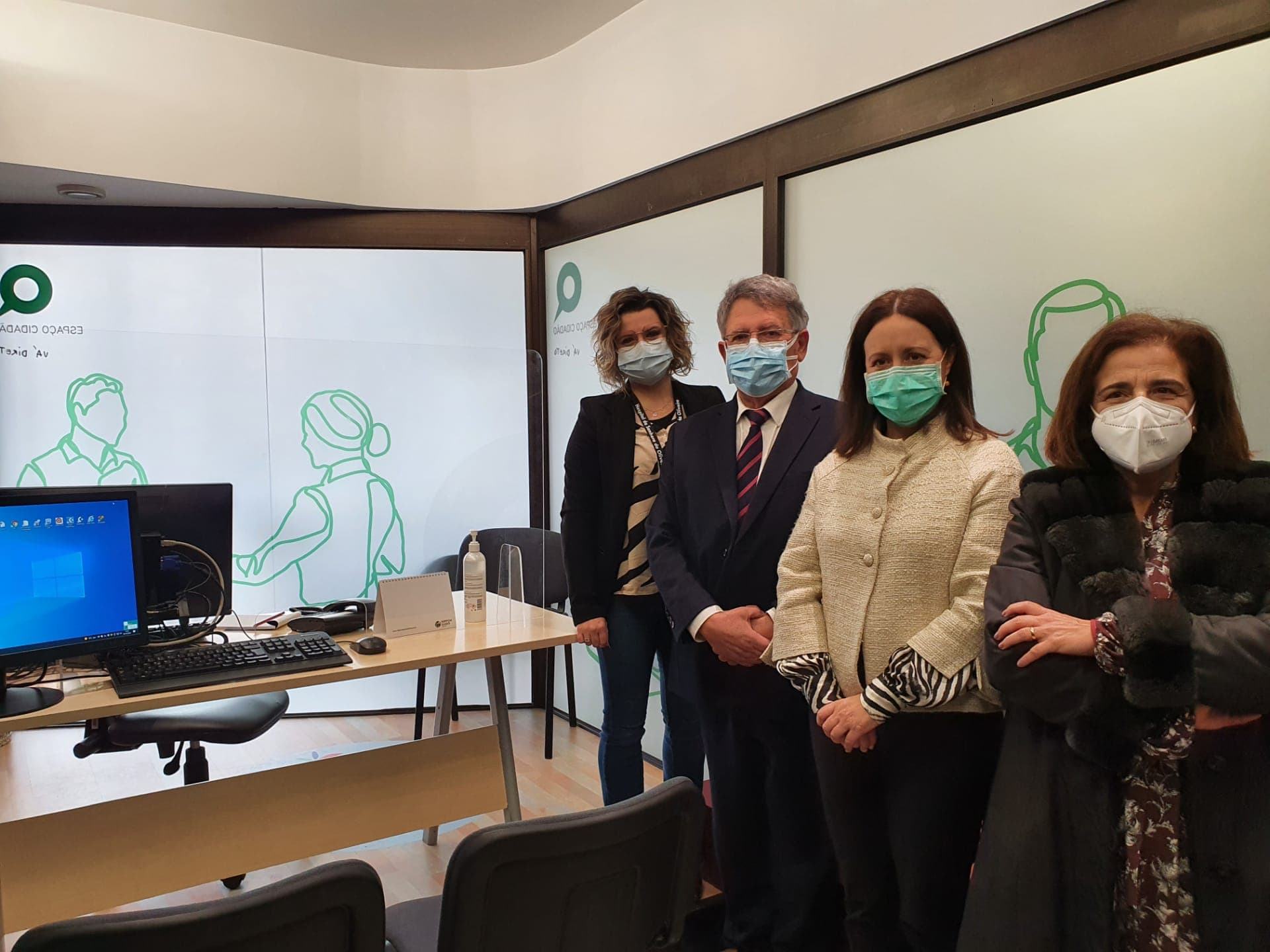 Secretária de Estado da Inovação e da Modernização Administrativa, Maria de Fátima Fonseca, na inauguração do Espaço Cidadão do Hospital da Senhora da Oliveira – Guimarães, Guimarães, 3 dezembro 2021