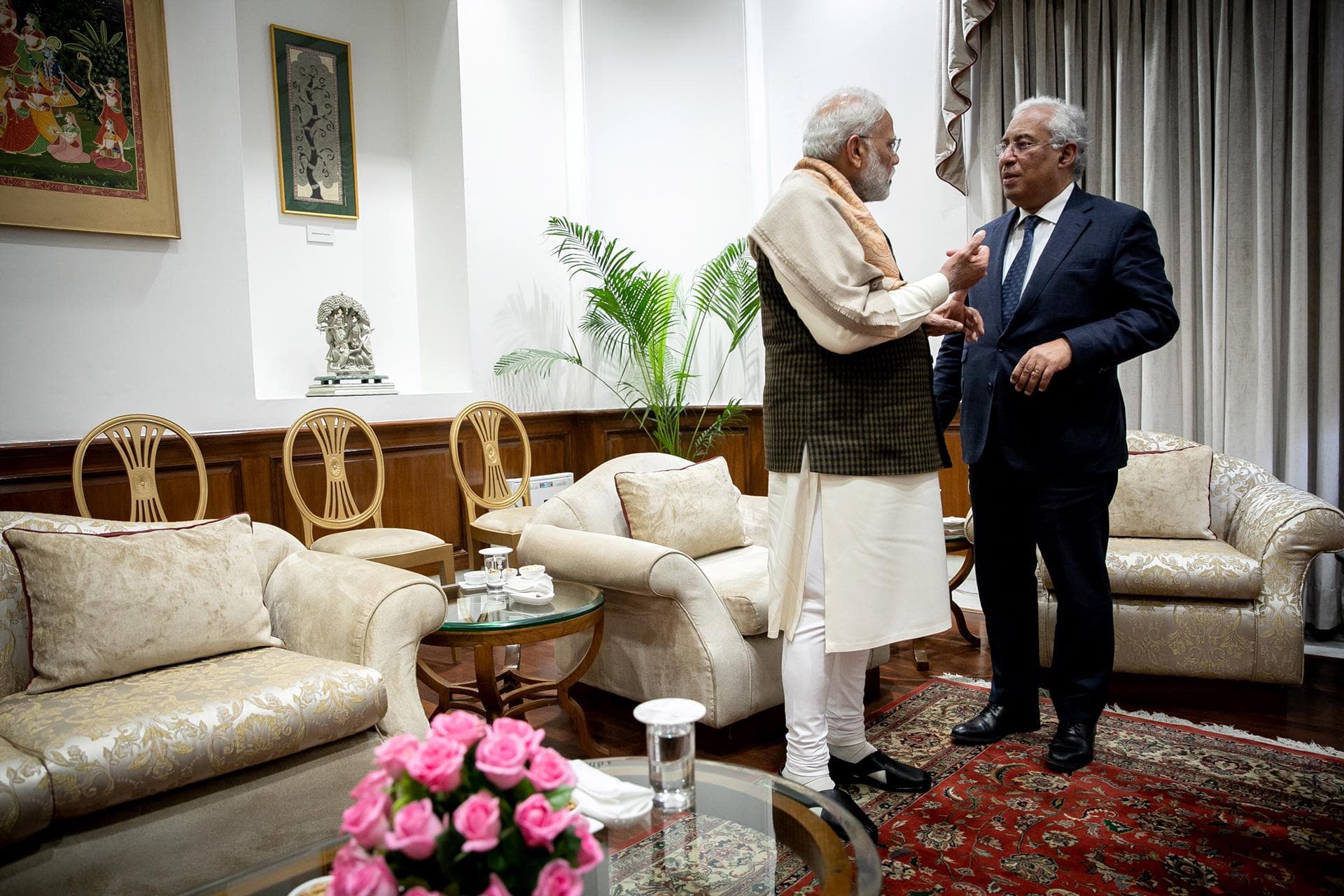 Primeiro-Ministro António Costa com o Primeiro-Ministro da Ãndia, Narendra Modi, Nova Deli, 19 dezembro 2019 (Foto: Paulo Vaz Henriques)
