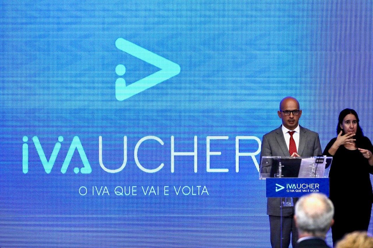 Ministro de Estado e das Finanças, João Leão, na apresentação da nova fase do programa IVAucher, Lisboa, 21 setembro 2021 (Foto: João Bica)
