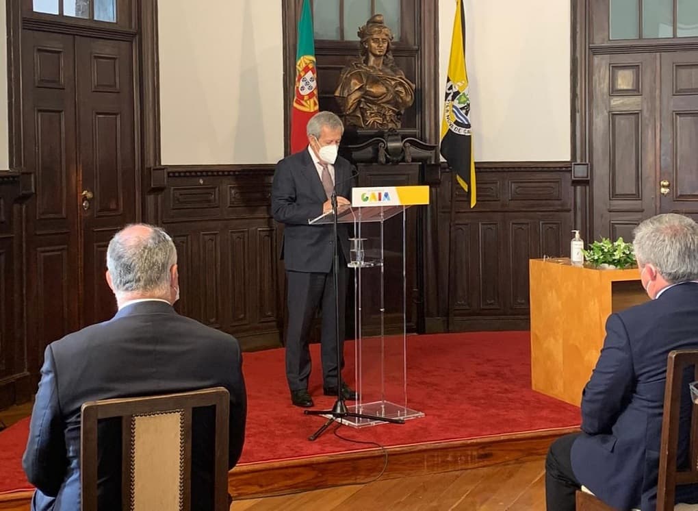 Secretário de Estado Adjunto e da Administração Interna, Antero Luís, na assinatura para obras de remodelação do Destacamento Territorial de Vila Nova de Gaia e do Posto Territorial da GNR de Carvalhos, Vila Nova de Gaia, 8 maio 2021
