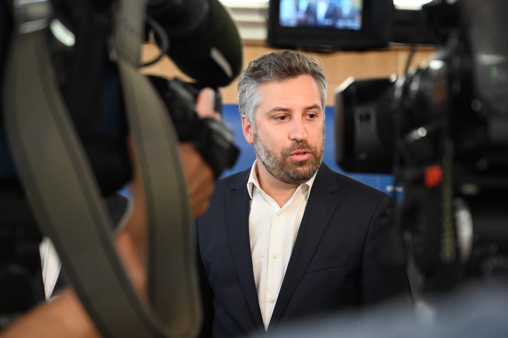 Ministro das Infraestruturas e Habitação, Pedro Nuno Santos, faz declaração sobre a lotação dos comboios na Área Metropolitana de Lisboa, Lisboa, 29 junho 2020