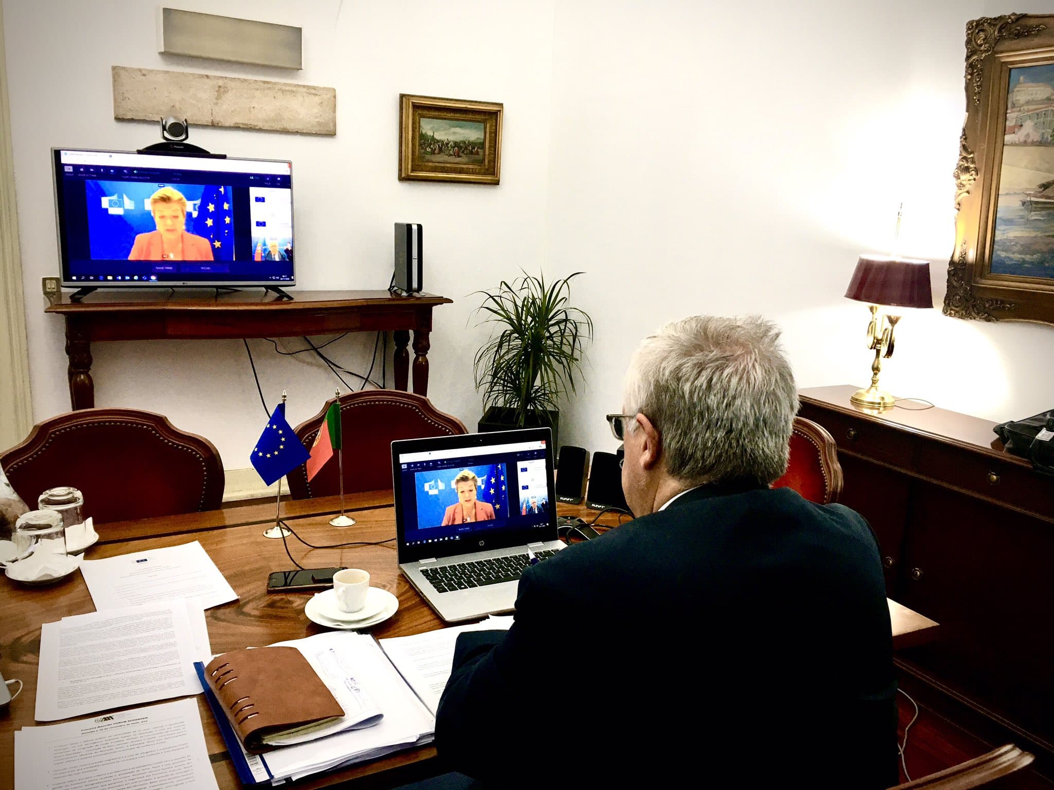 Ministro da Administração Interna, Eduardo Cabrita, participa por videoconferência no primeiro Fórum Schengen, 30 novembro 2020