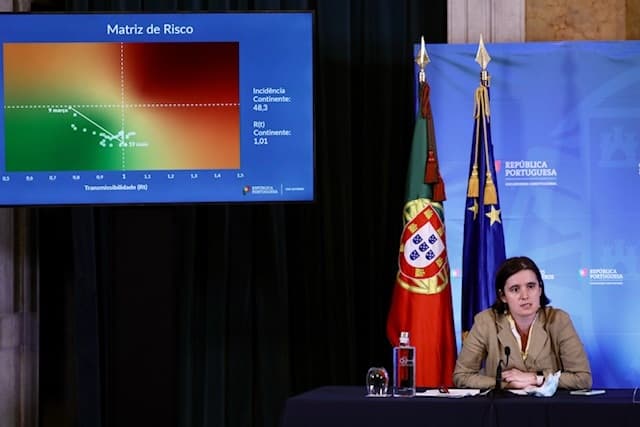 Ministra de Estado e da Presidência, Mariana Vieira da Silva, na conferência de imprensa após a reunião do Conselho de Ministros, Lisboa, 20 maio 2021 (Foto: João Bica)