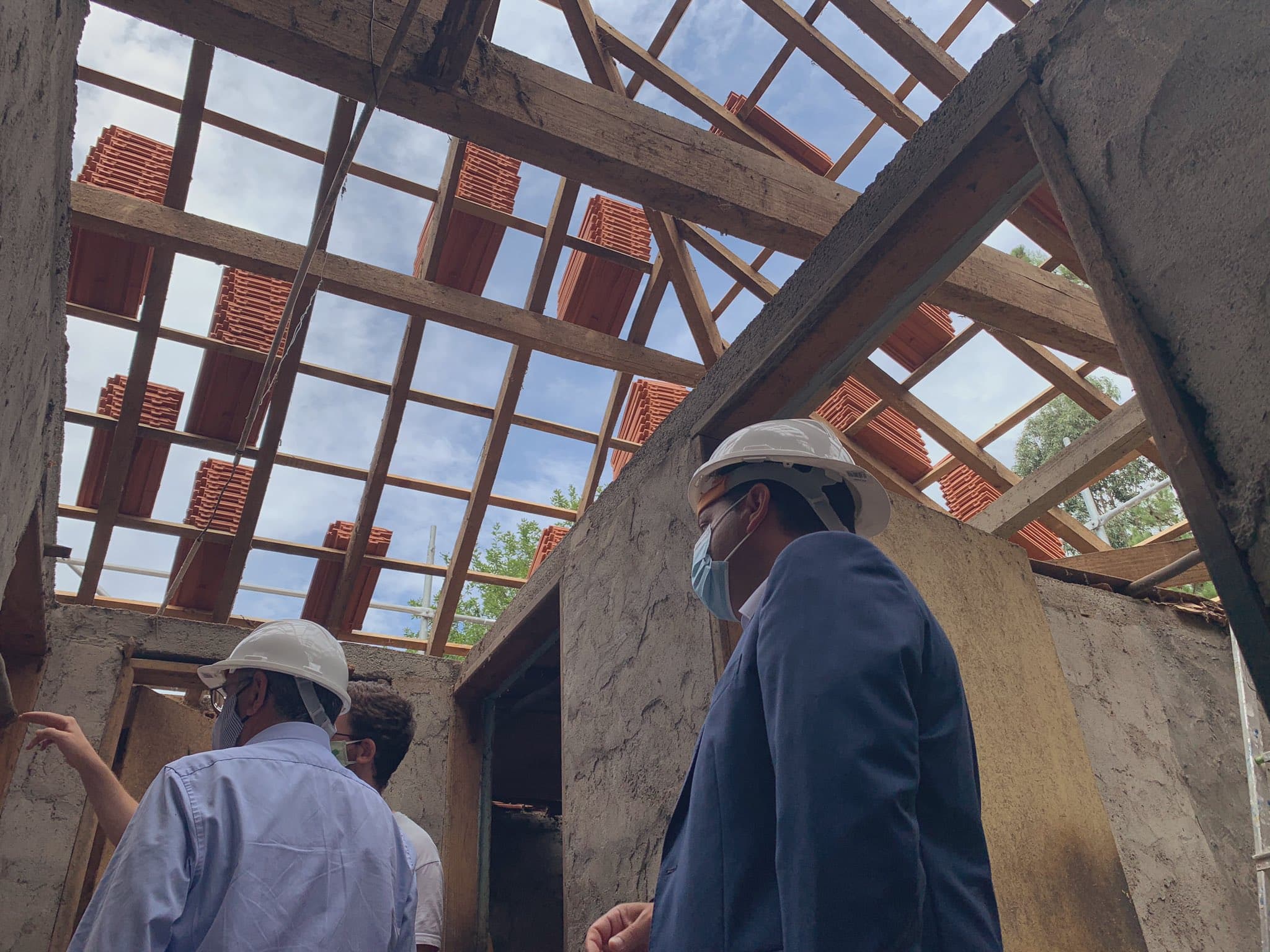 Secretário de Estado Adjunto e do Desenvolvimento Regional, Carlos Miguel, visita recuperação de casa particular por IPSS, Tondela, 12 agosto 2020