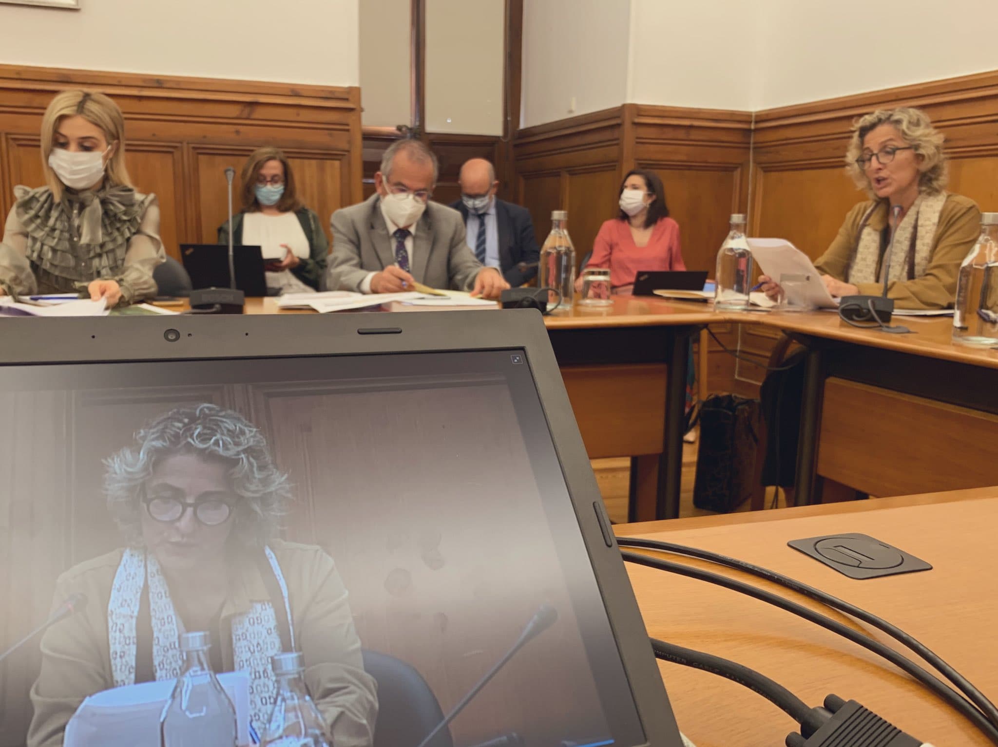 Ministra da Coesão Territorial, Ana Abrunhosa, na Comissão de Economia, Inovação, Obras Públicas e Habitação da Assembleia da República, Lisboa, 20 maio 2020