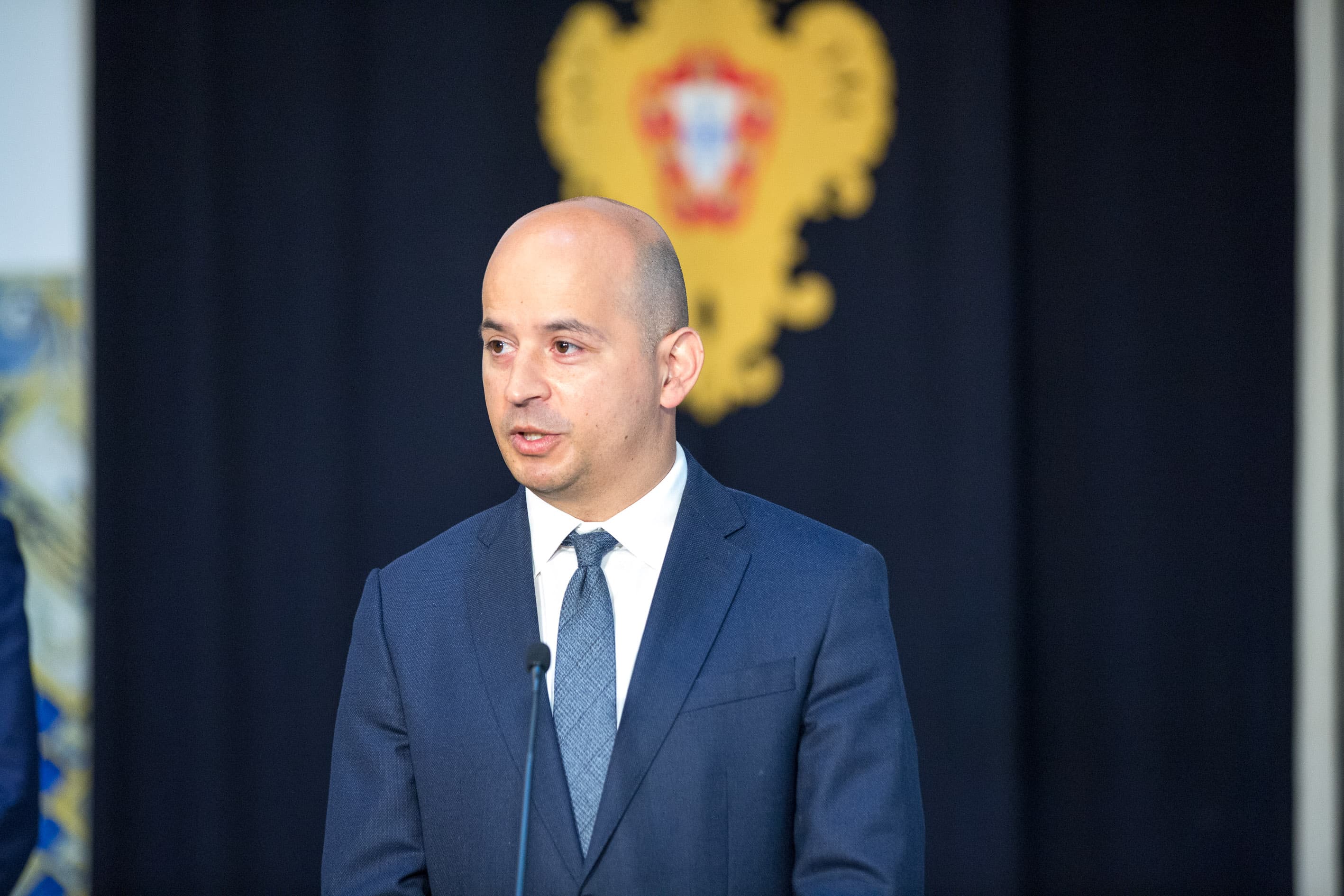 Ministro de Estado e das Finanças, João Leão, na cerimónia de tomada de posse dos membros do Governo da área das Finanças, Lisboa, 15 junho 2020 (Foto: João Bica)