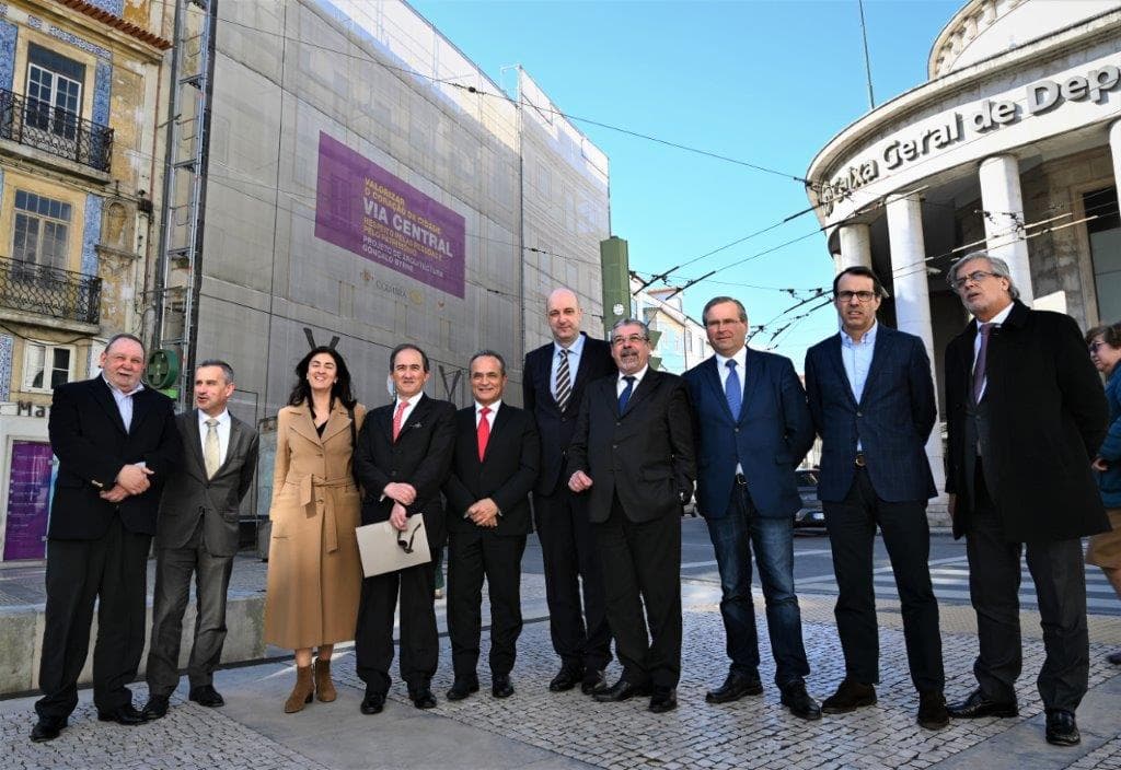 Secretário de Estado das Infraestruturas, Jorge Delgado, no lançamento da empreitada para abertura do canal de Metrobus, Coimbra, 20 fevereiro 2020