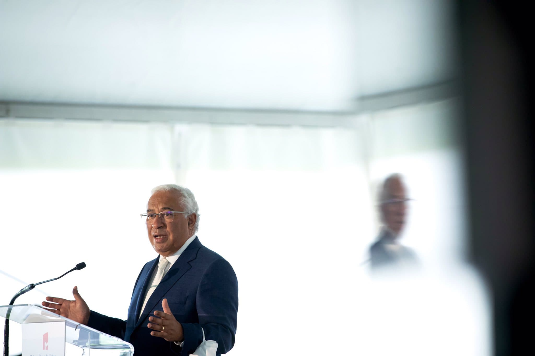 Primeiro-Ministro António Costa durante a assinatura do Protocolo de Cooperação para o MLS Loures/Odivelas, Loures, 5 julho 2021 (Foto: Paulo Vaz Henriques)