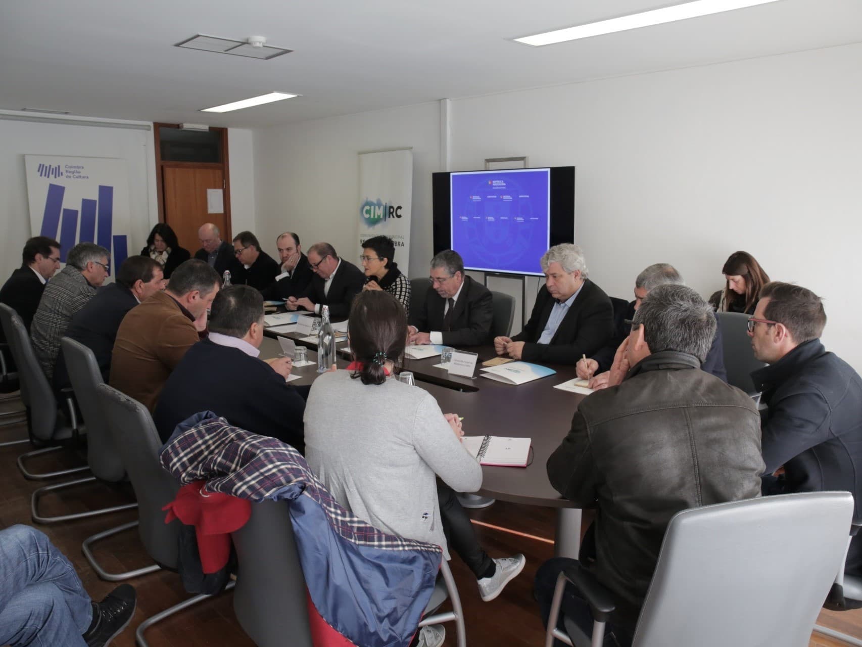 Ministra da Agricultura, Maria do Céu Antunes, com Associações e Cooperativas de agricultores e com autarcas para avaliar os impactos das cheias, Coimbra, 7 janeiro 2019 (Foto: João Bica)