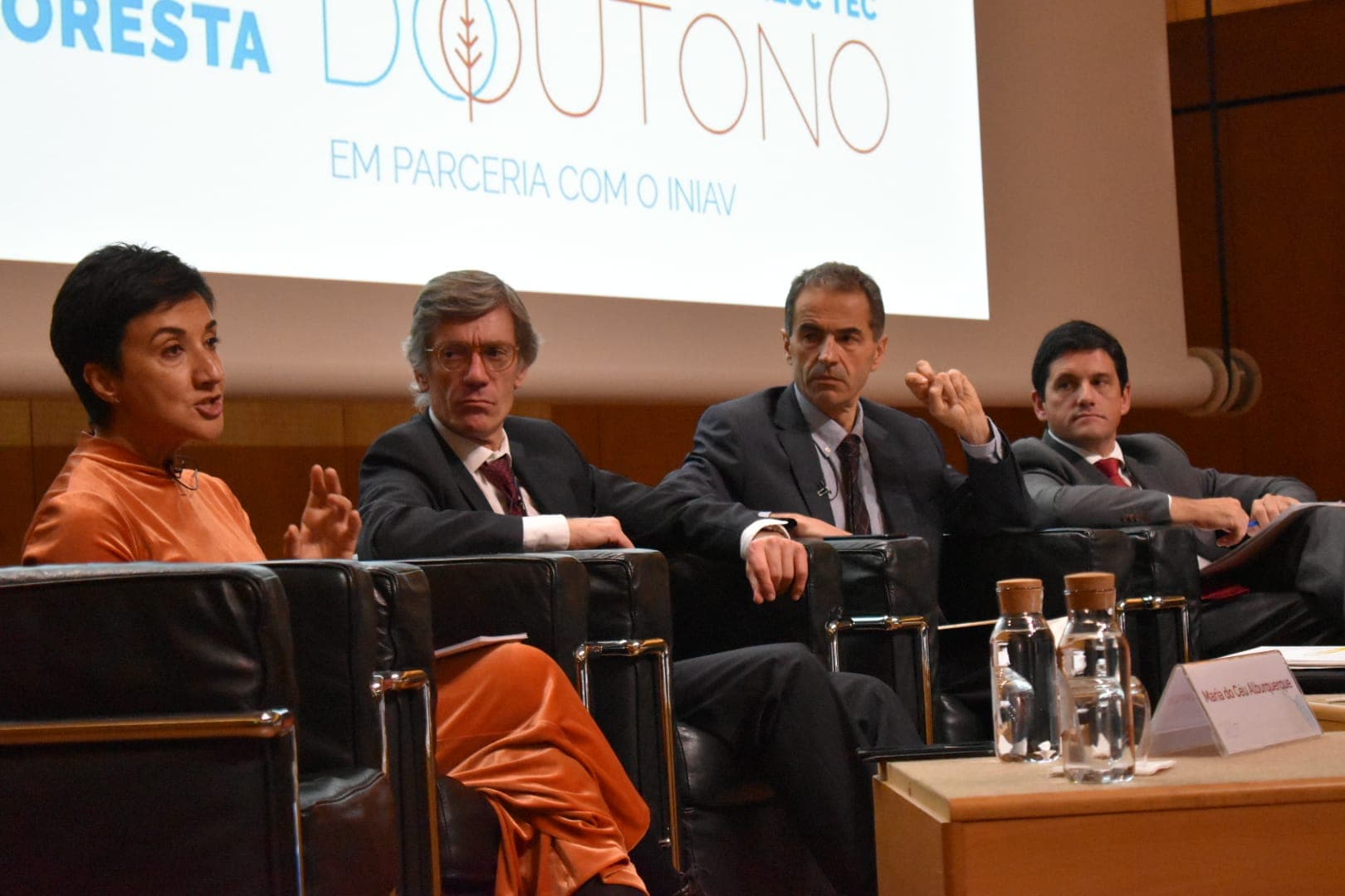 Ministro da Ciência, Tecnologia e Ensino Superior, Manuel Heitor, e Ministra da Agricultura, Maria do Céu Antunes, durante o painel «Desafios Para o Futuro: Agricultura com mais ciência e inovação», Porto, 12 novembro 2019
