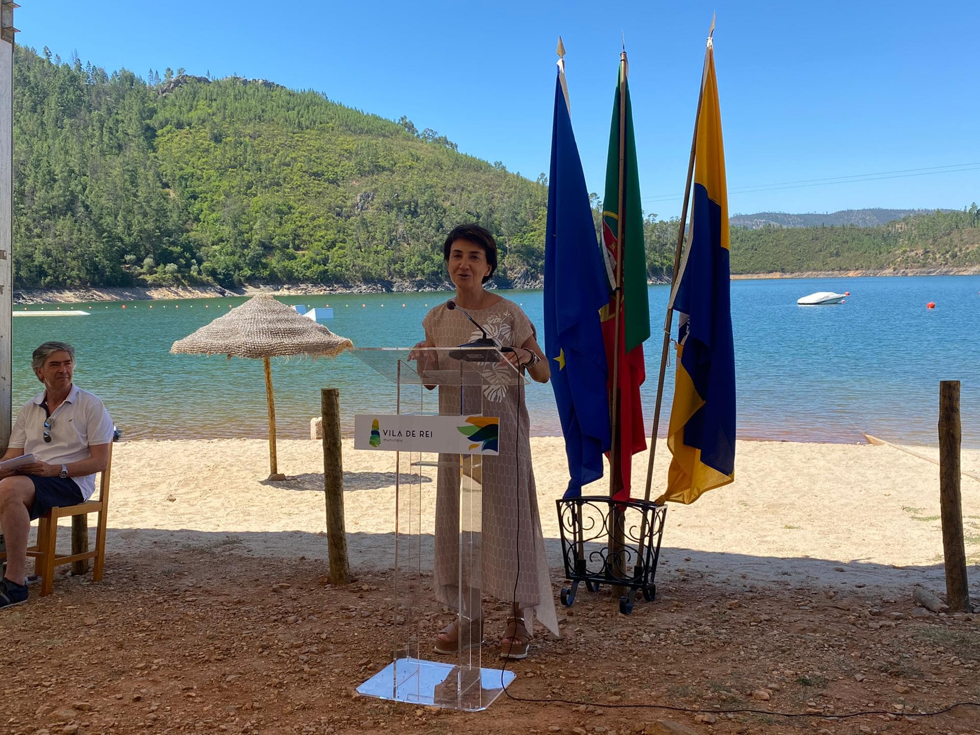 Ministra da Agricultura, Maria do Céu Antunes, na apresentação das estações náuticas do Turismo Centro de Portugal, Vila de Rei, 29 julho 2020