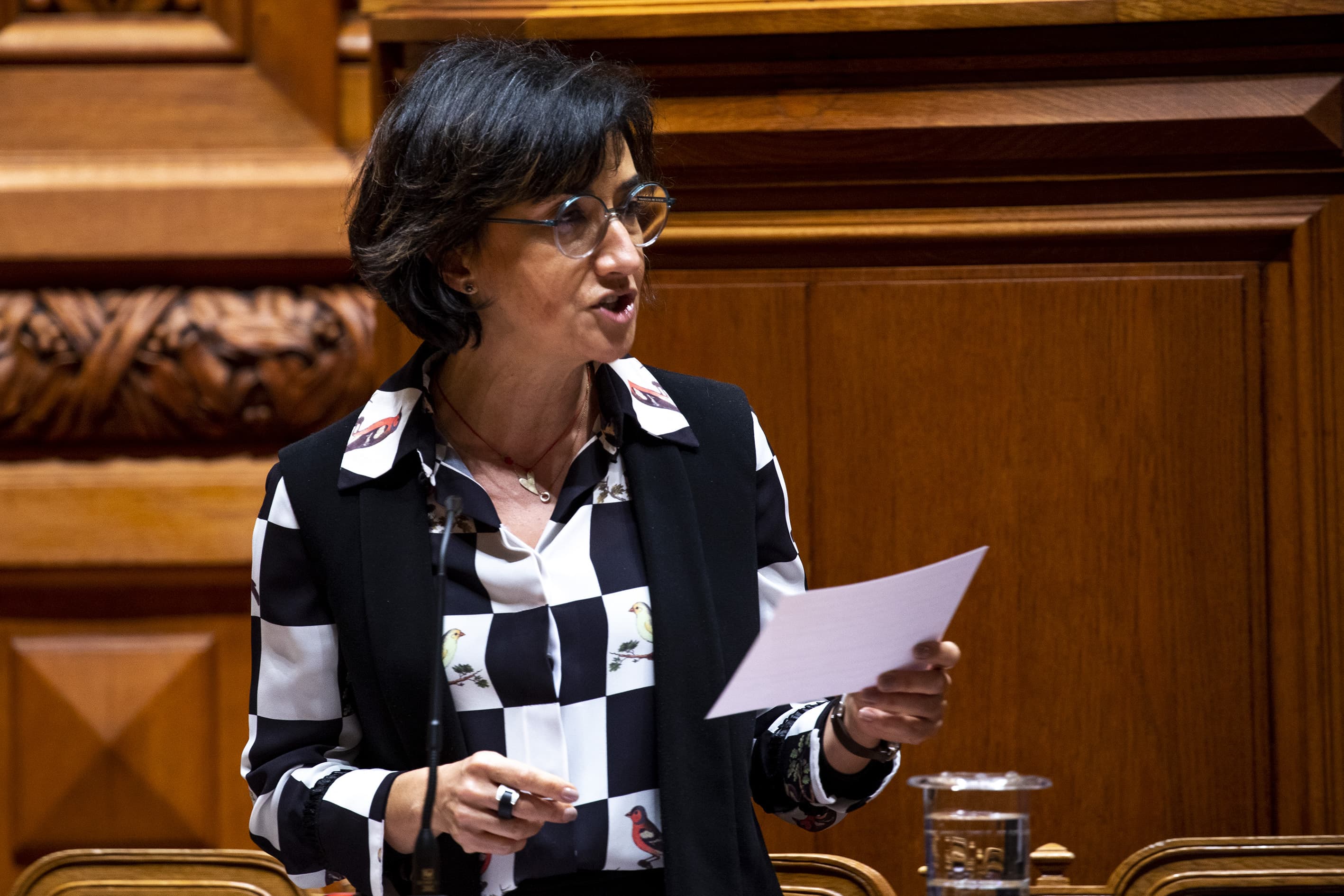 Ministra da Agricultura, Maria do Céu Antunes, na Assembleia da República, Lisboa, 11 março 2021 (Foto: João Bica)