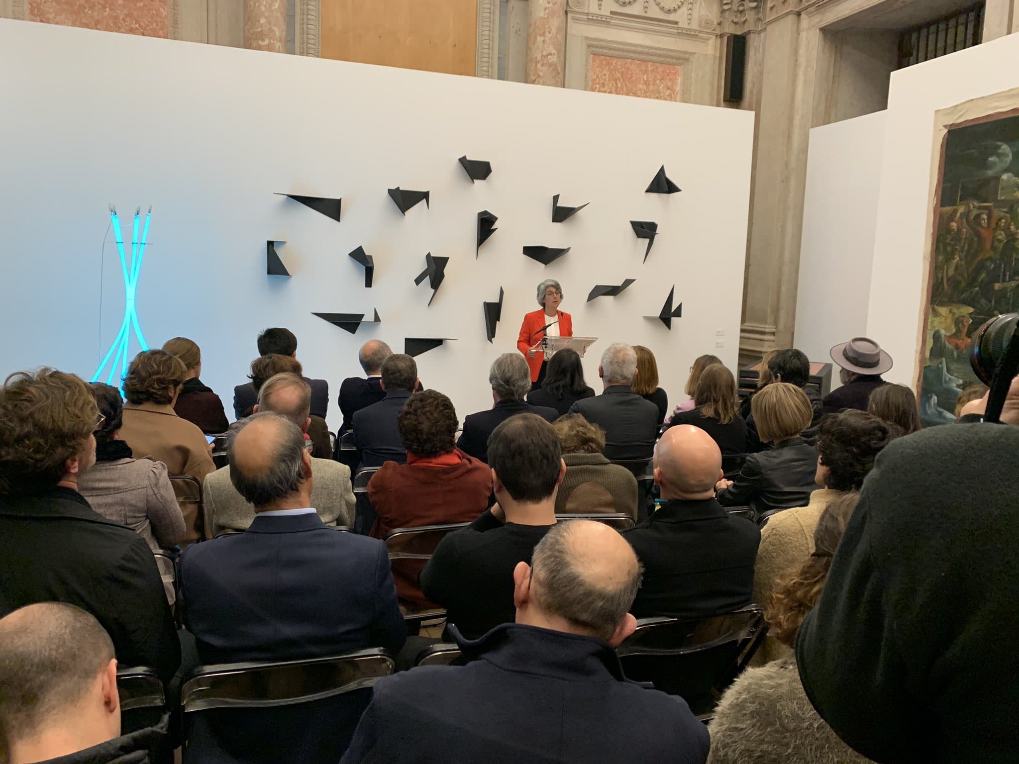 Ministra da Cultura, Graça Fonseca, na cerimónia de apresentação das obras de Arte Contemporânea adquiridas no âmbito da Comissão para a Aquisição de Arte Contemporânea, Lisboa, 8 janeiro 2020