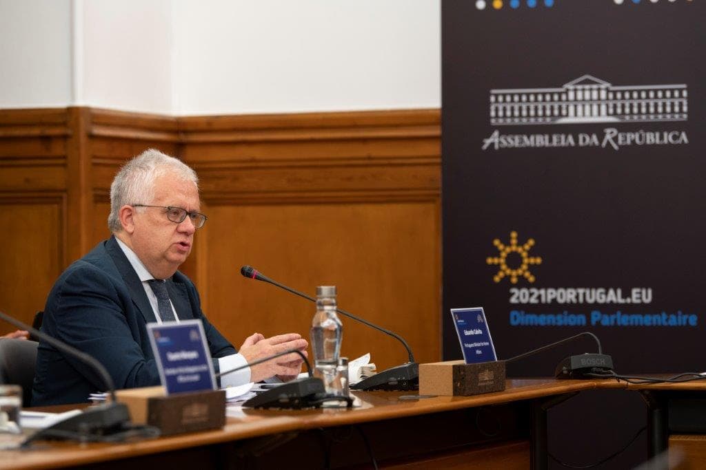 Ministro da Administração Interna, Eduardo Cabrita, no evento Europol do Grupo de Escrutínio Parlamentar, 2 fevereiro 2021
