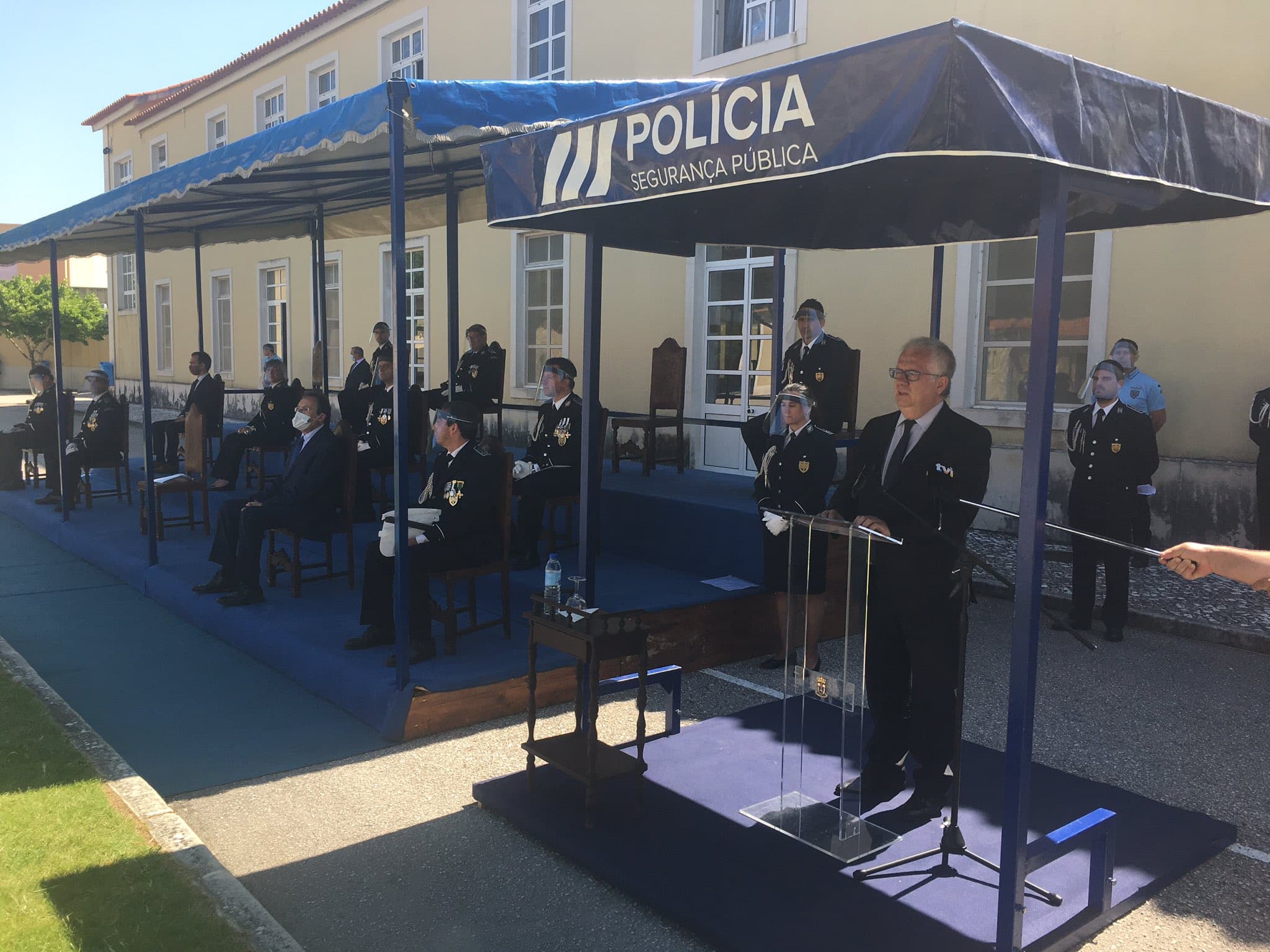 Ministro da Administração Interna, Eduardo Cabrita, na Escola Prática de Polícia, Torres Vedras, 20 maio 2020