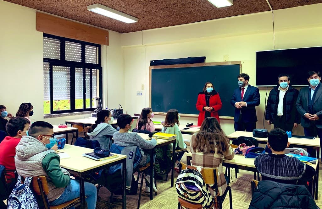 Ministro da Educação, Tiago Brandão Rodrigues, visita Escola Básica e Secundária de Idães, Felgueiras, 10 janeiro 2022