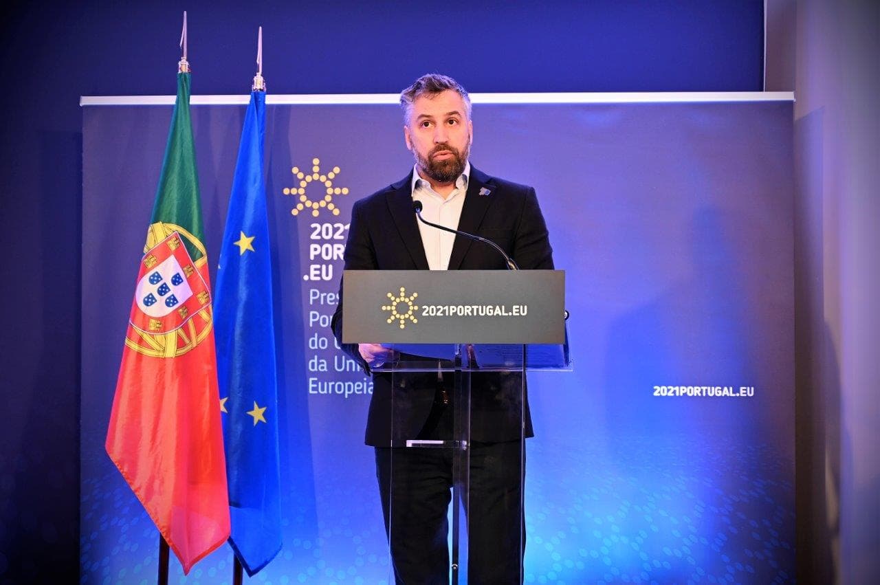 Ministro das Infraestruturas e da Habitação, Pedro Nuno Santos, no lançamento do Ano Europeu do Transporte Ferroviário 2021, Lisboa, 29 março 2021