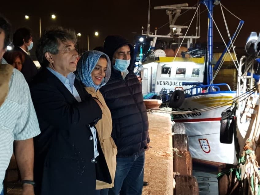Ministro do Mar, Ricardo Serrão Santos, na abertura da pesca da sardinha, Matosinhos, 1 junho 2020