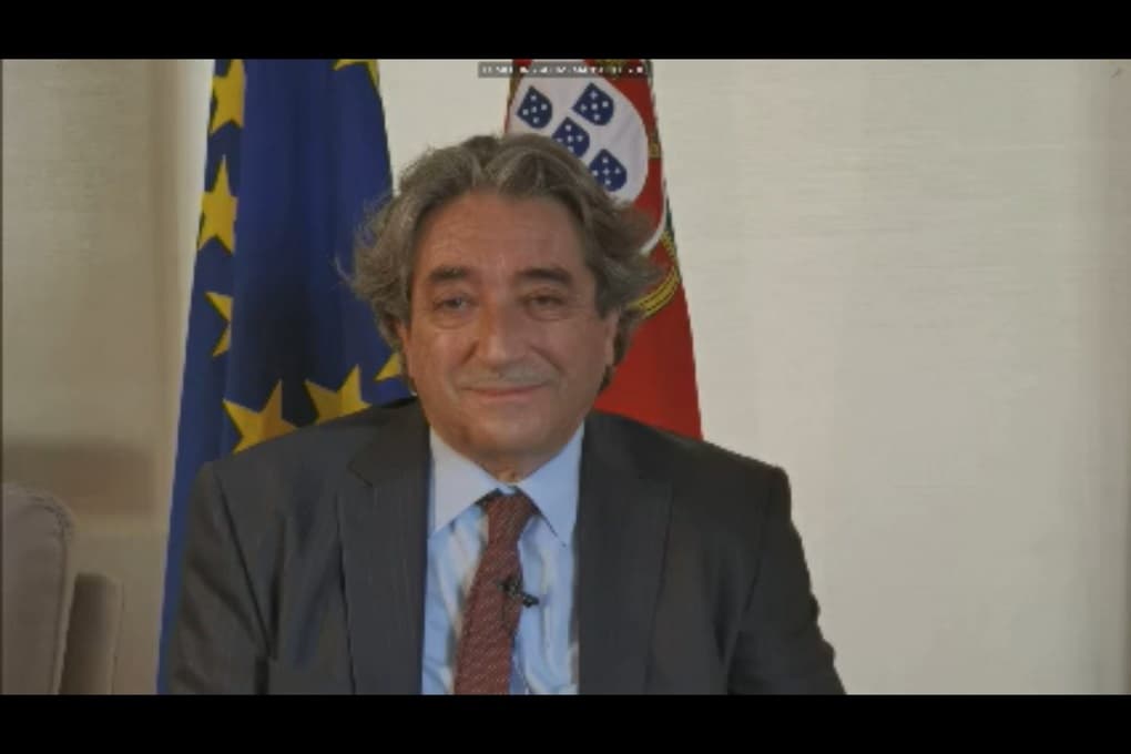 Ministro do Mar, Ricardo Serrão Santos, na preparação da Terceira Reunião das Partes ao Acordo da FAO sobre Medidas do Estado do Porto (PSMA) de 2009, 31 maio 2021
