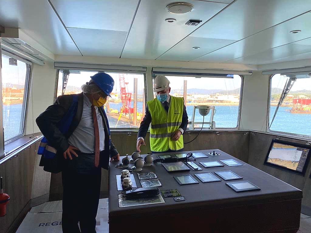 Ministro do Mar, Ricardo Serrão Santos, visita Estaleiros Navais de Viana do Castelo, Viana do Castelo, 7 outubro 2020