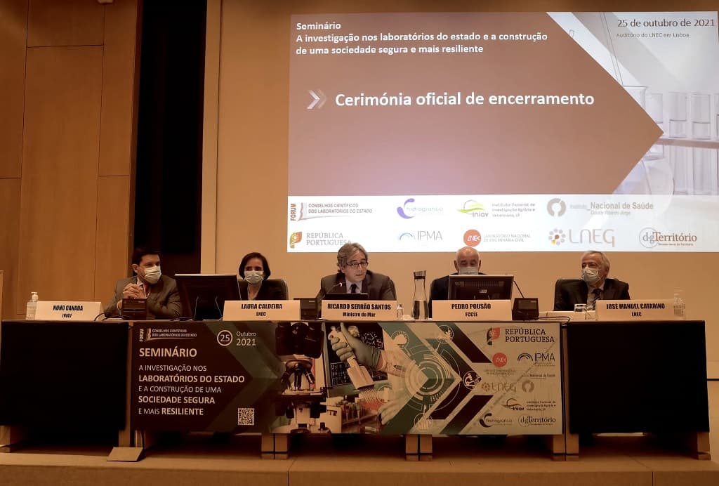 Ministro do Mar, Ricardo Serrão Santos, no encerramento do seminário sobre Laboratórios do Estado, LNEC, Lisboa, 25 outubro 2021