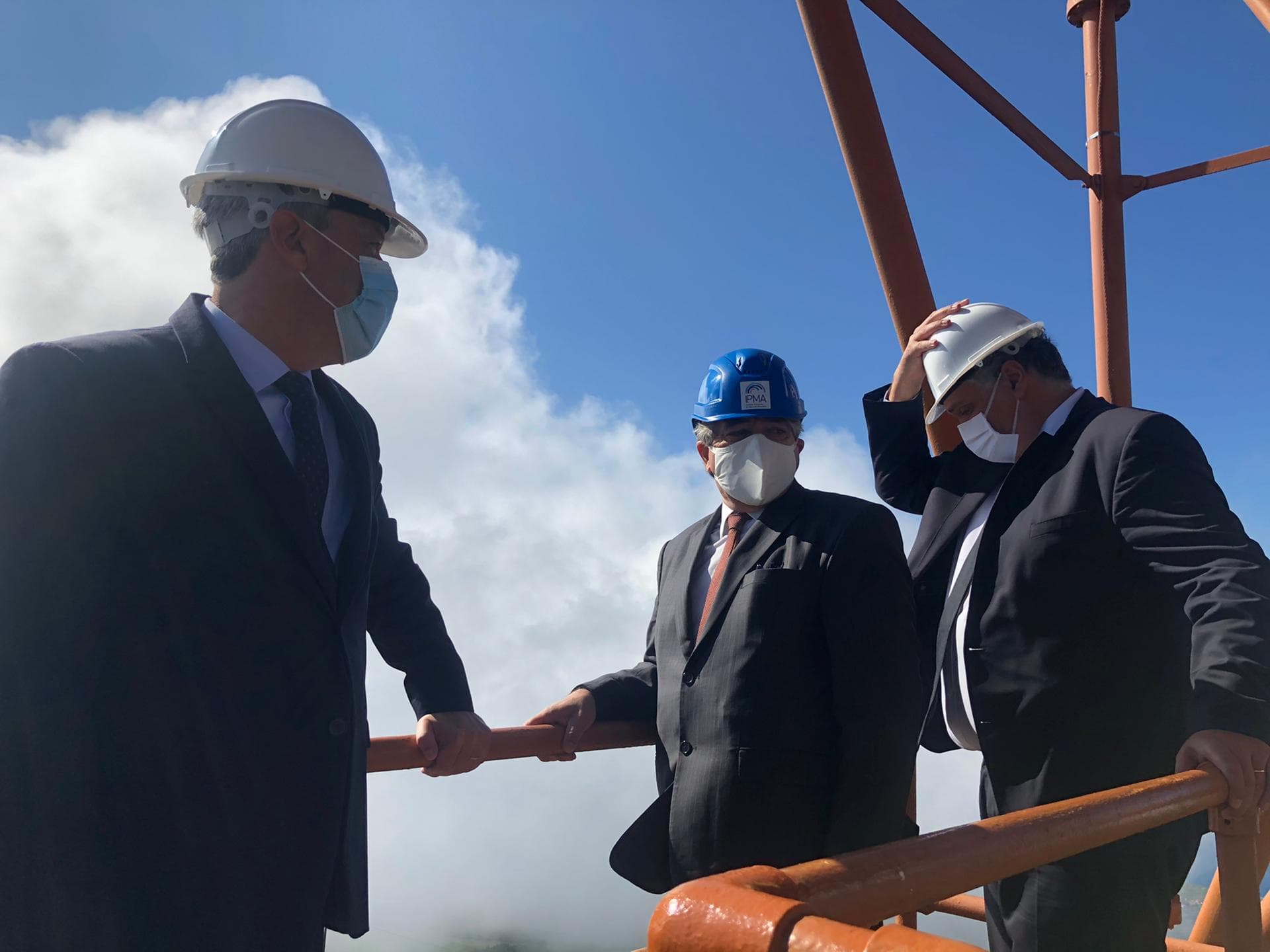 Ministro do Mar, Ricardo Serrão Santos, na inauguração do Radar de Santa Bárbara, ilha Terceira, 12 setembro 2020
